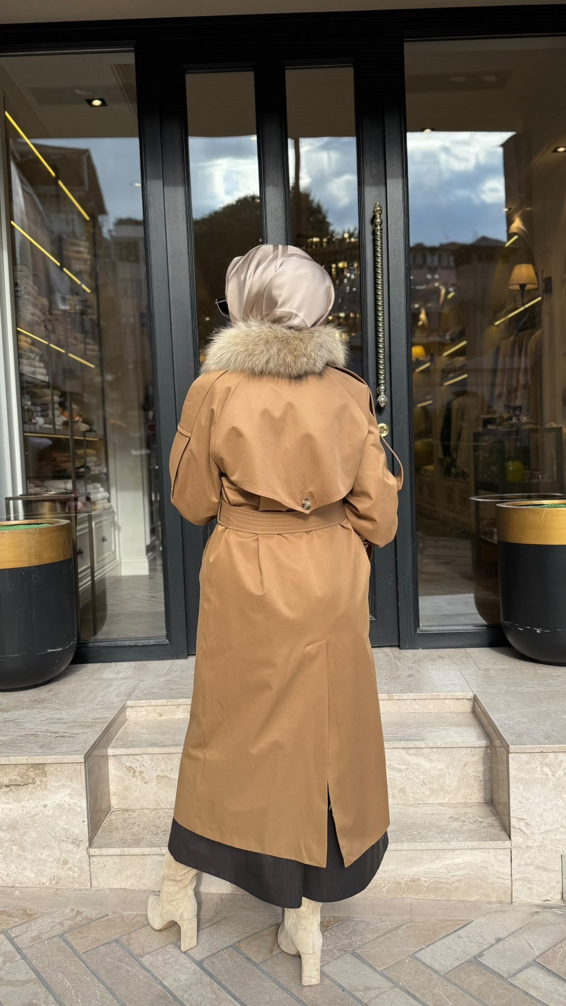 27FWTRN000 Cressida Kadın Trenç Camel