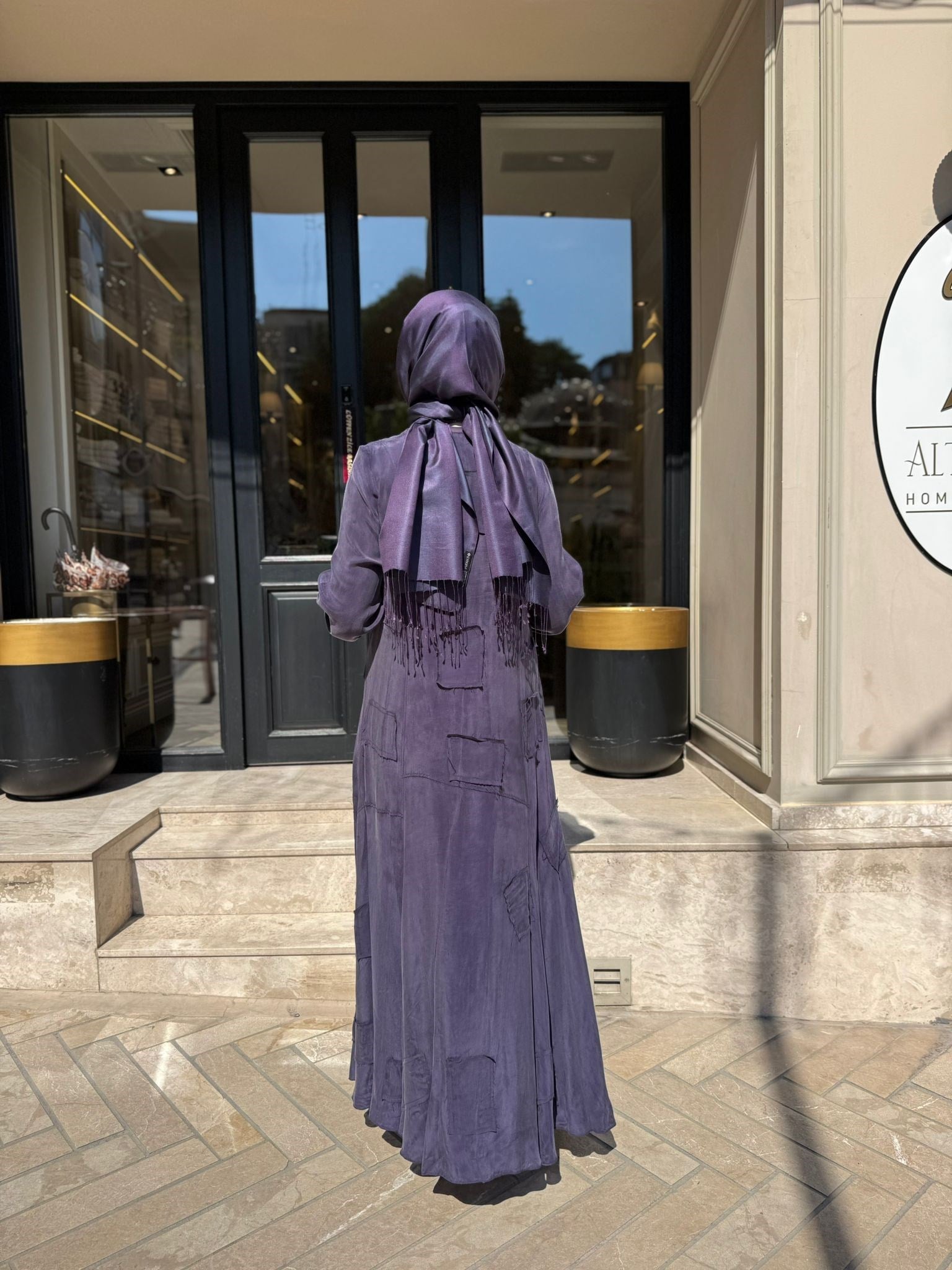 39804 Parça Detay Kadın Elbise Mor