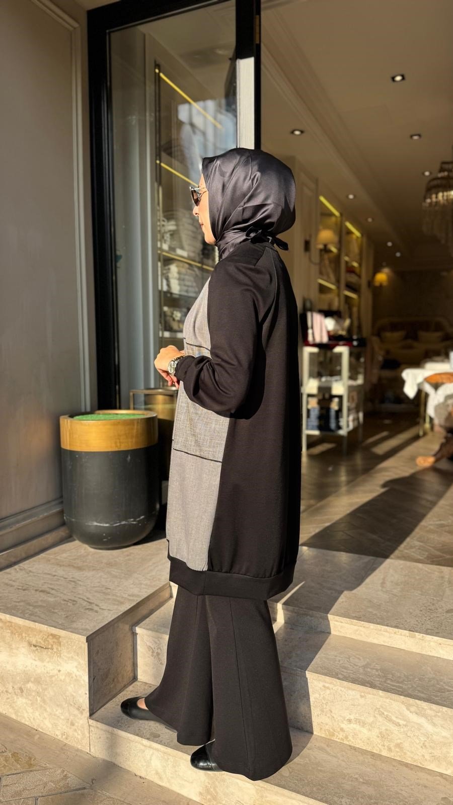 40030 Bisiklet Yaka Kadın Tunik Siyah