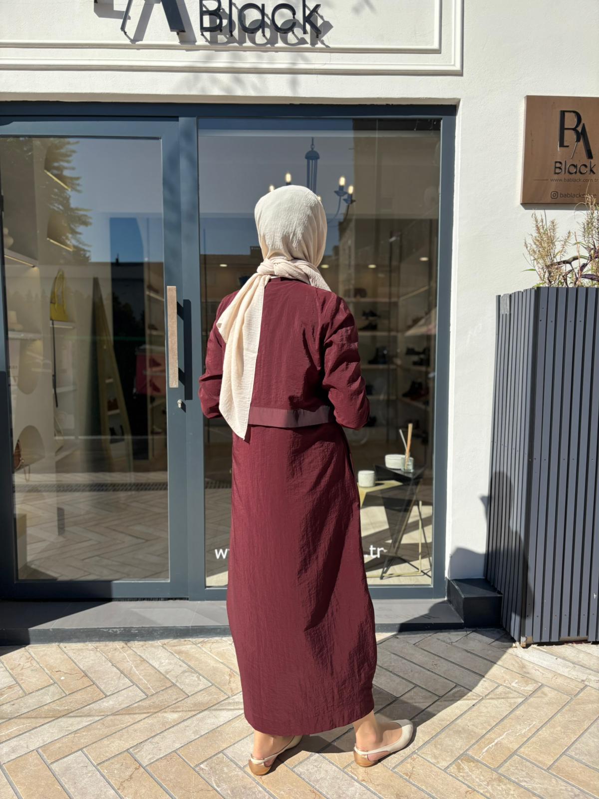 405008 Çıtçıt Detay Kadın Kap Bordo