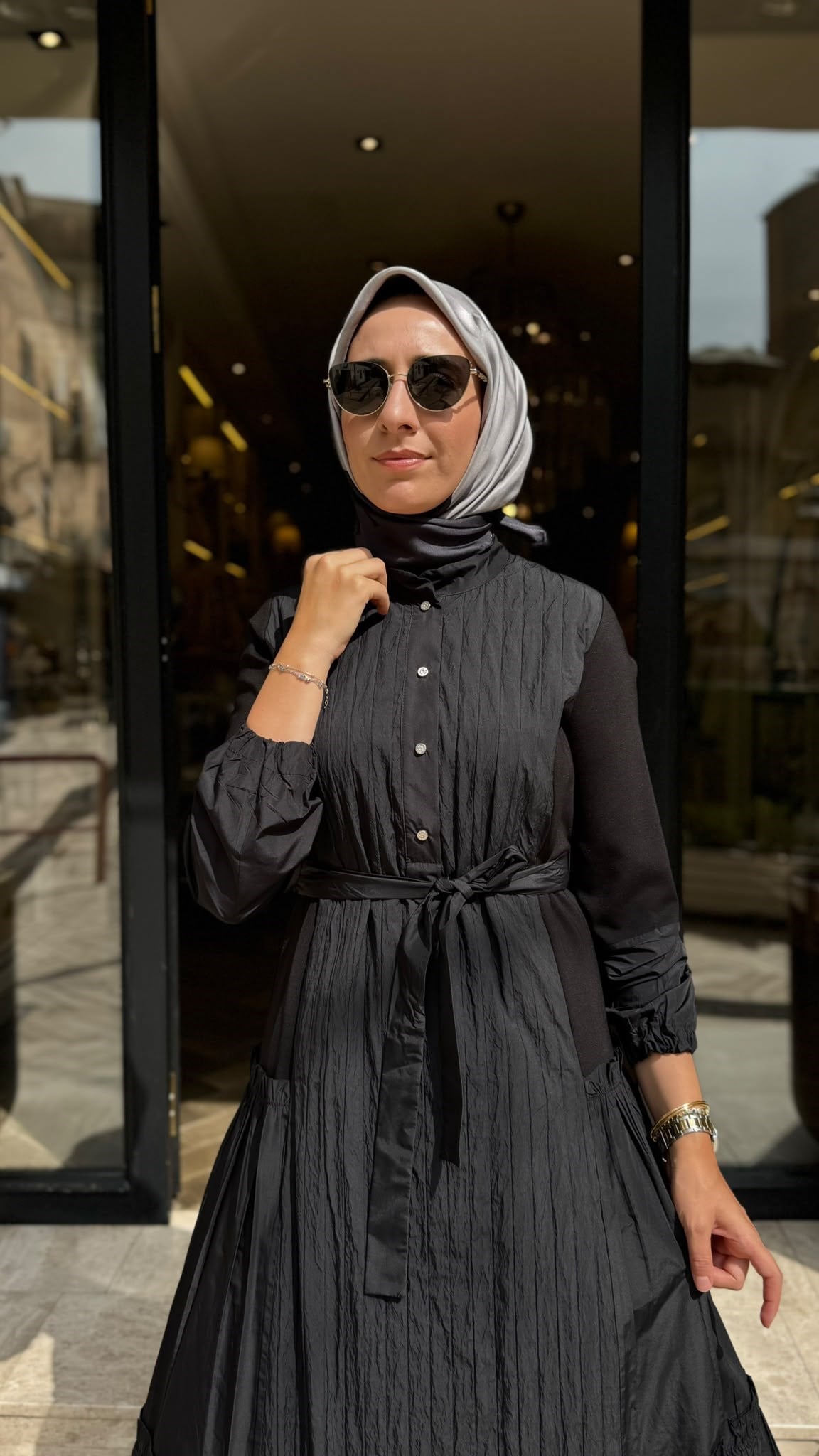 40824 Çıtçıt Kapama Kadın Elbise Siyah