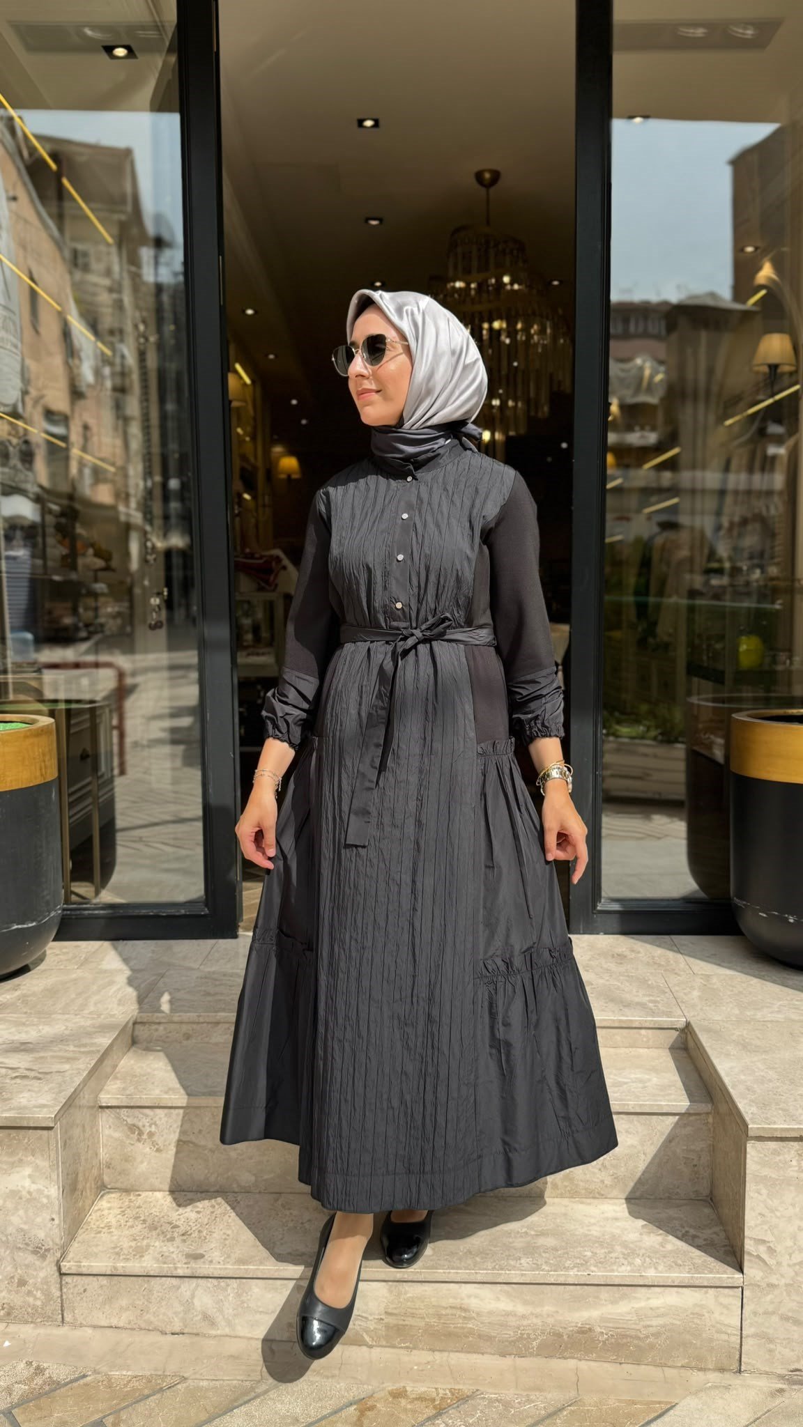 40824 Çıtçıt Kapama Kadın Elbise Siyah