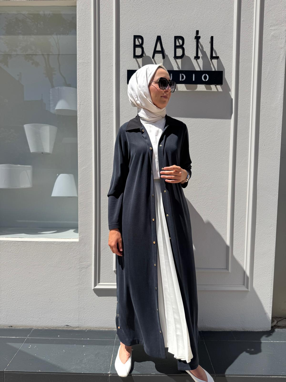7139 Çıtçıt Kapamalı Kadın Kap Siyah