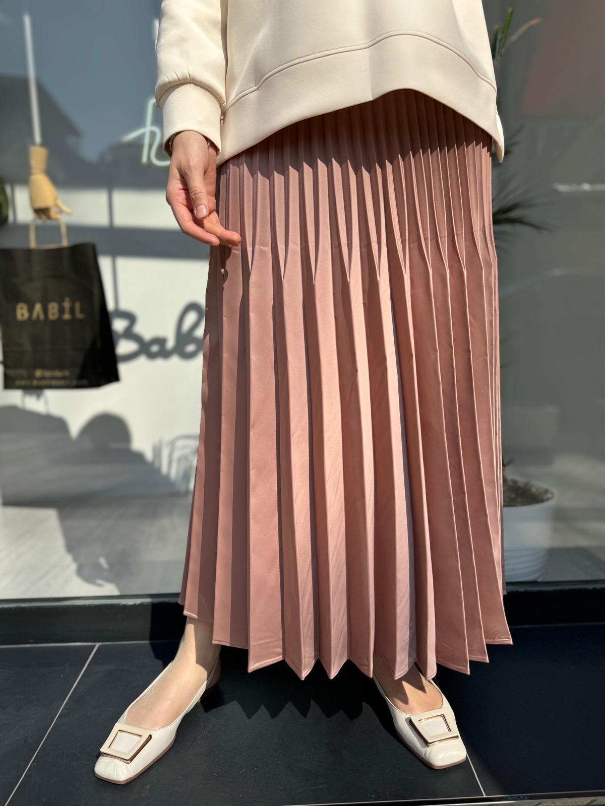 Arta Plise Etek Camel