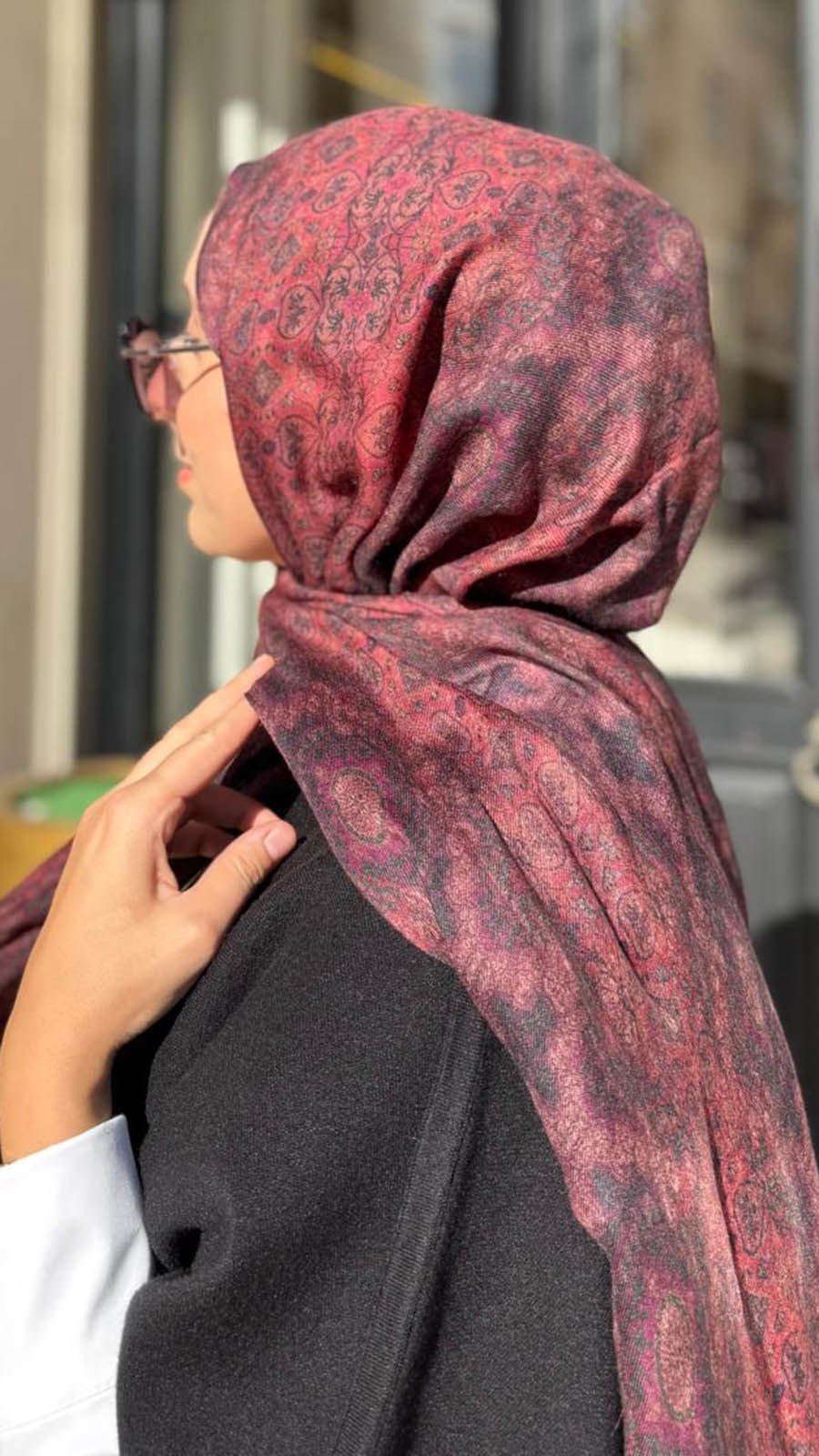 BUA34 Saye Kaşmir Şal Pembe