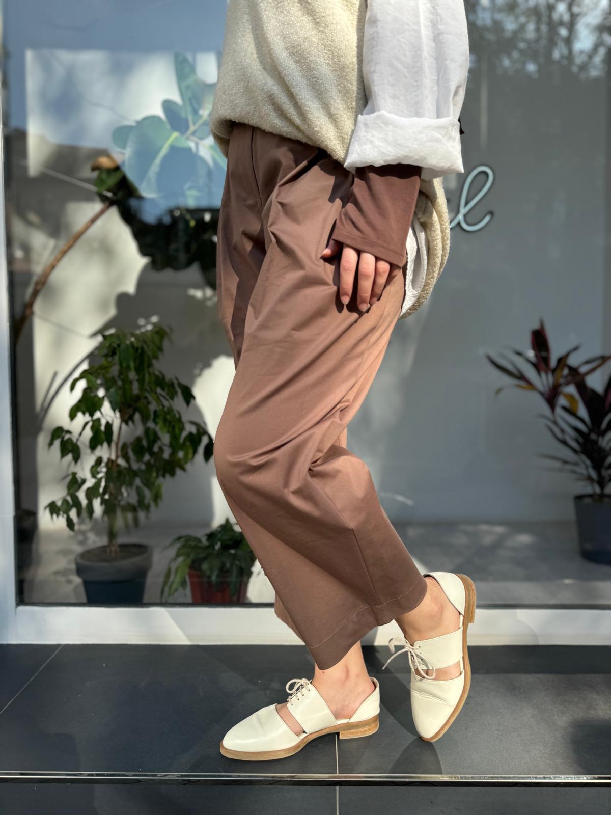 Culotte Pili Coton Kadın Pantolon Kahve