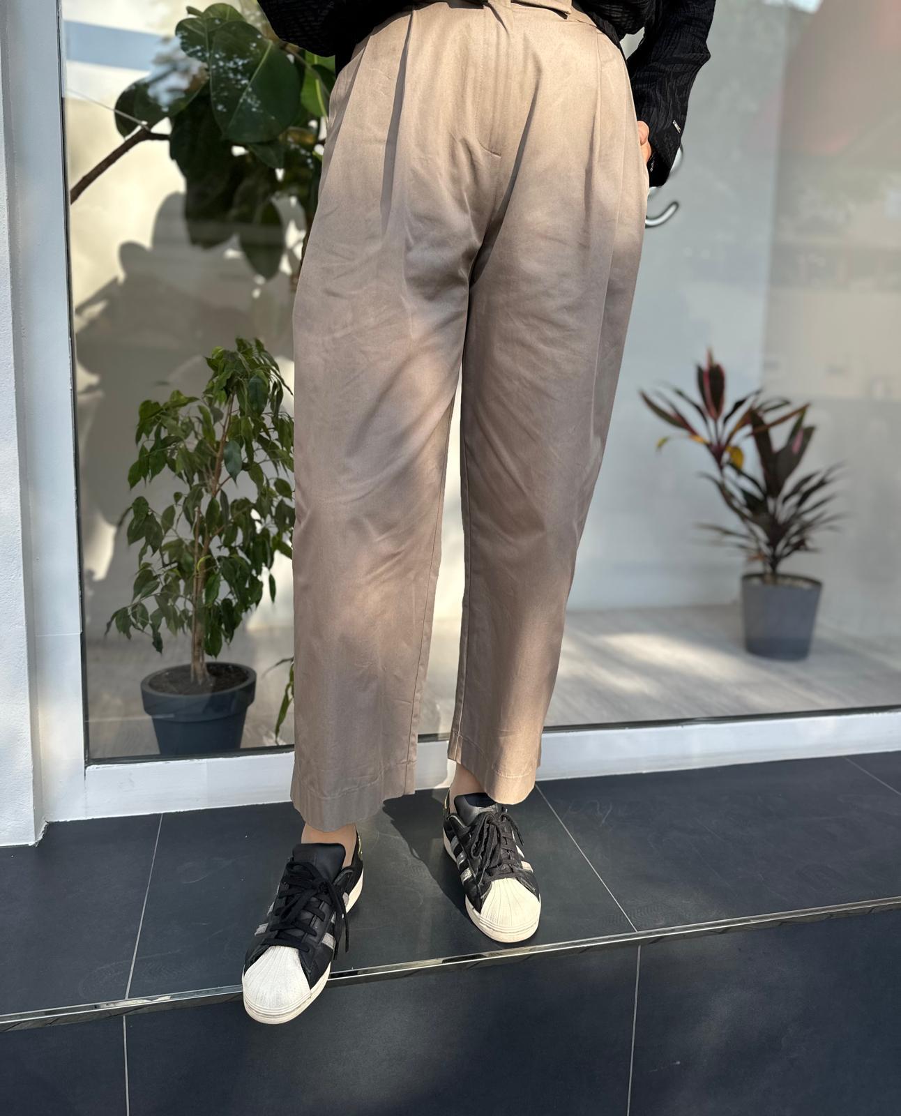 Culotte Pili Coton Kadın Pantolon Vizon