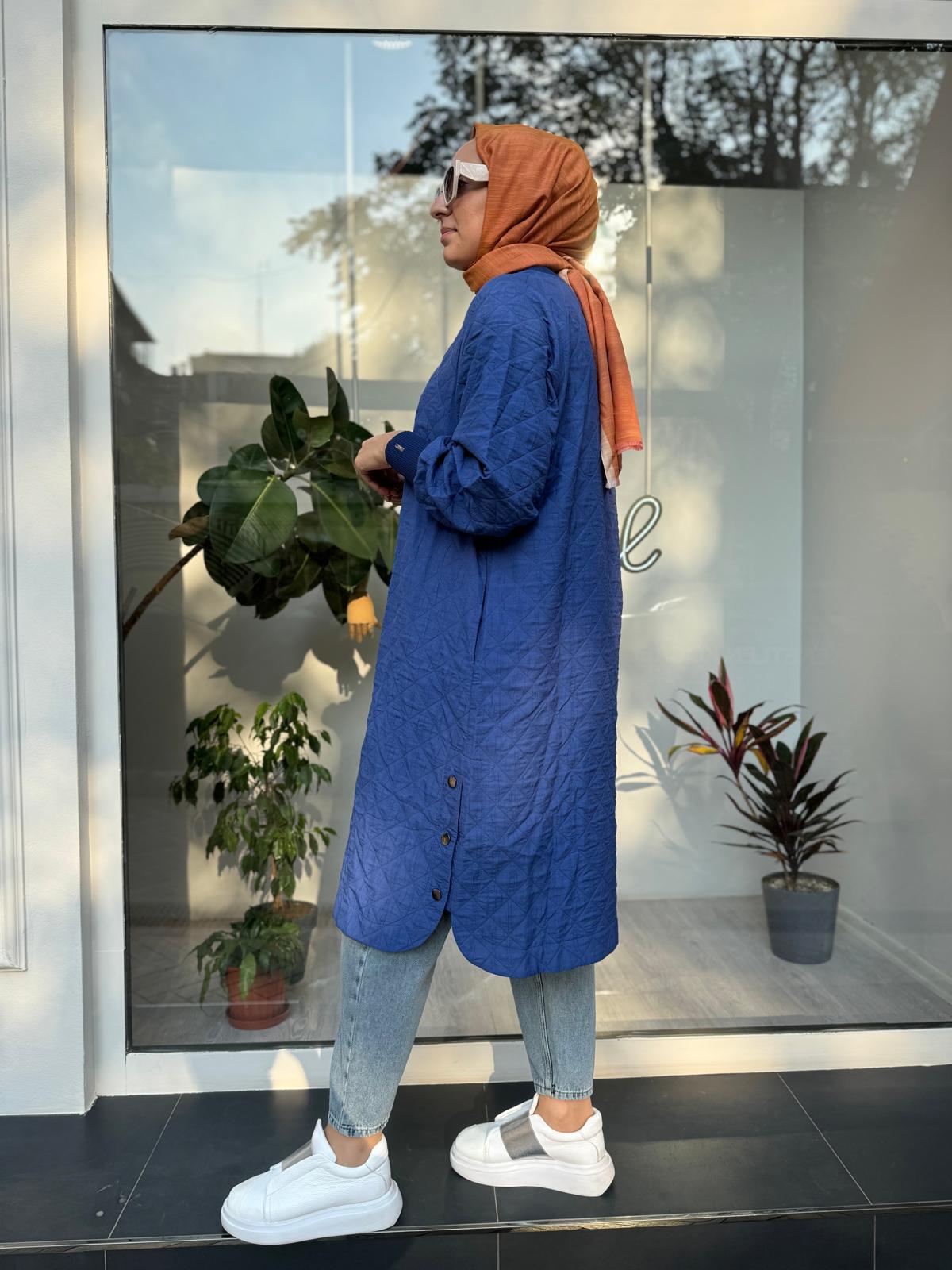Kapitone Ara Boy Kadın Kap Indigo