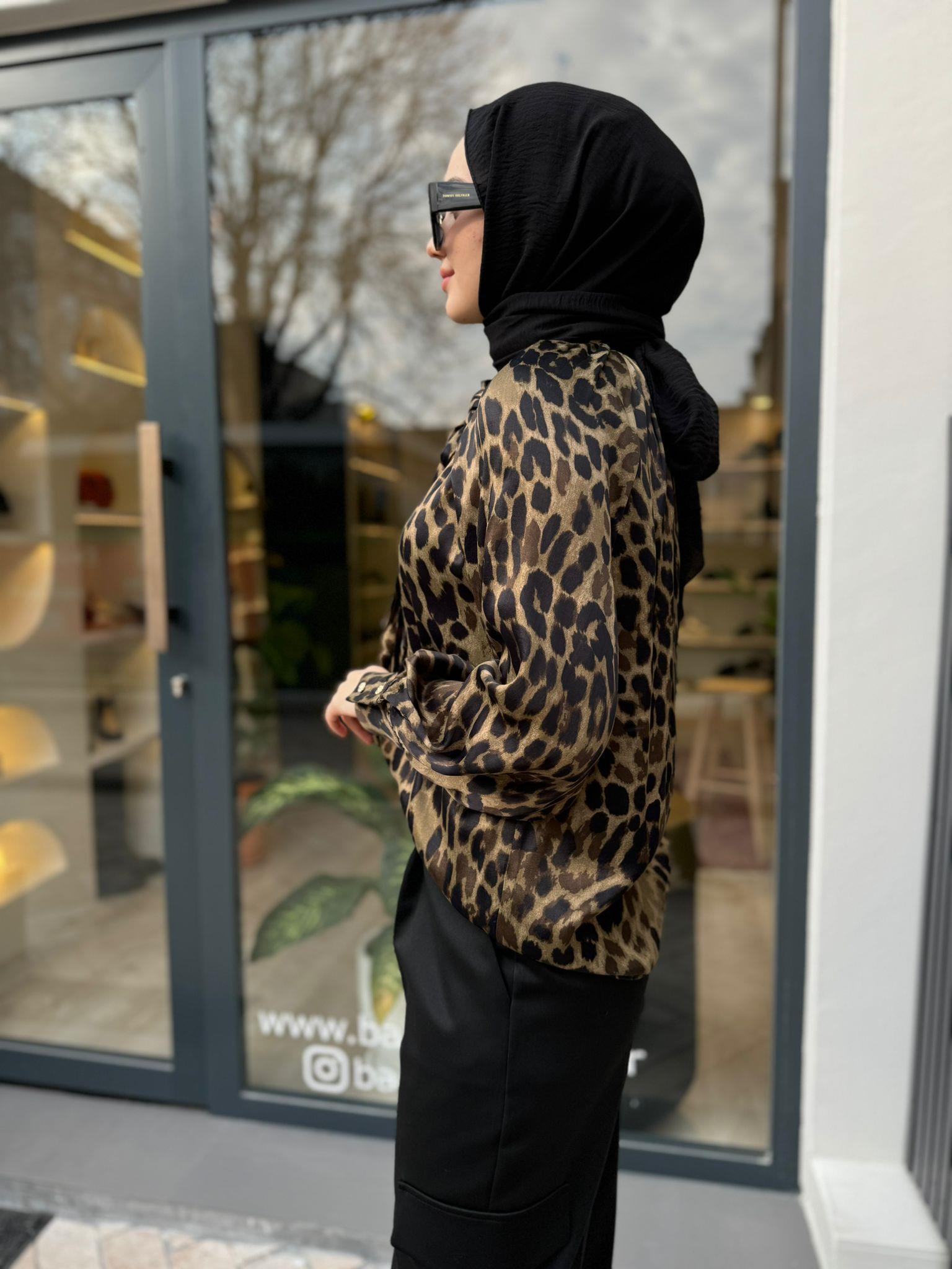 Leopar Desen Kadın Tunik Leopar
