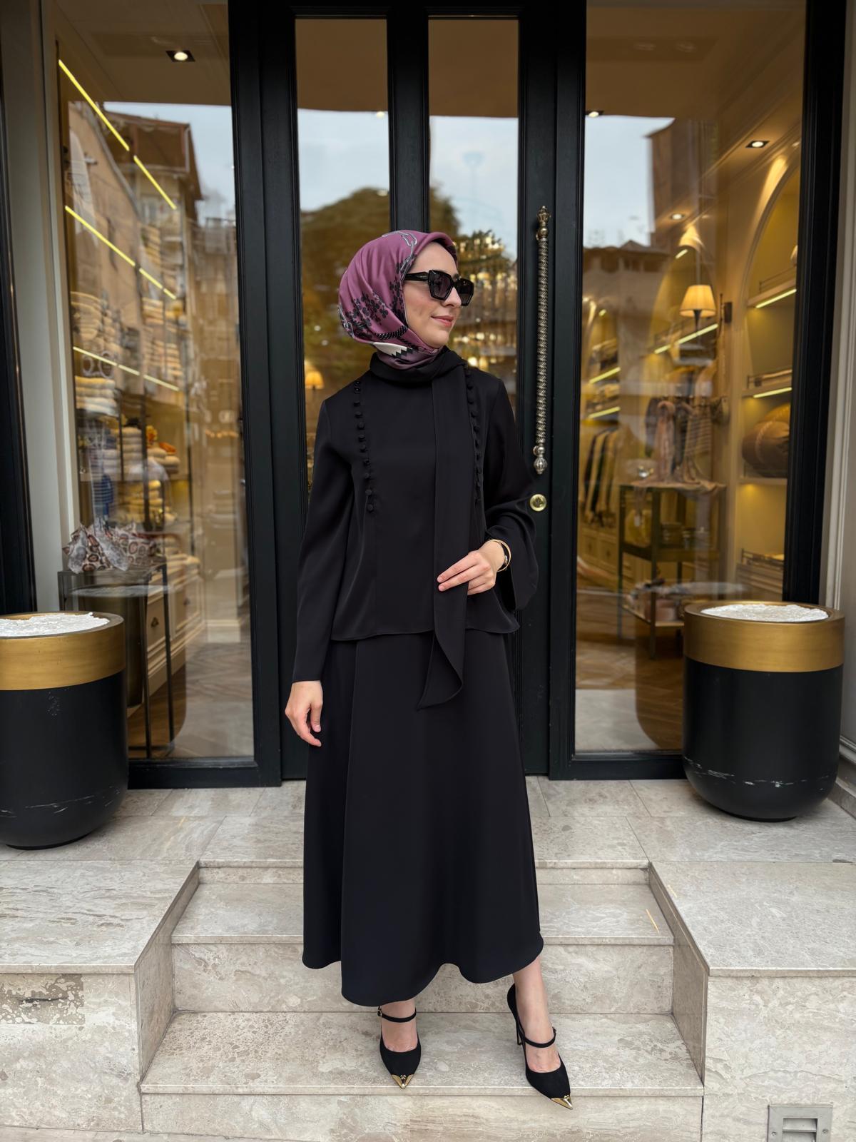 TD2207 Misse Brit Kadın Takım Siyah