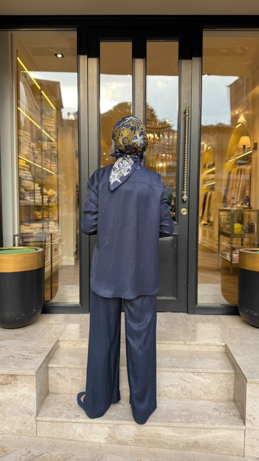 TD26Y02000007 Neva Lyocell Kadın Gömlek Lacivert