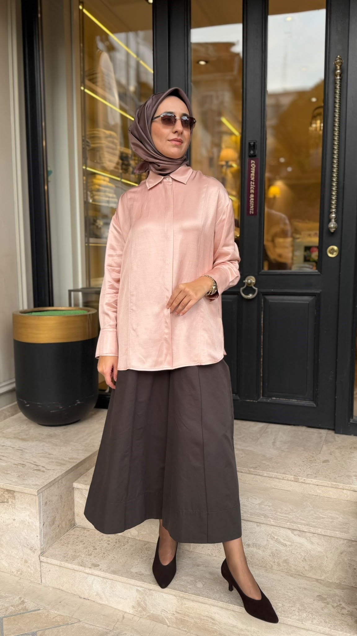 TD26Y02000007 Neva Lyocell Kadın Gömlek Pudra Pembe