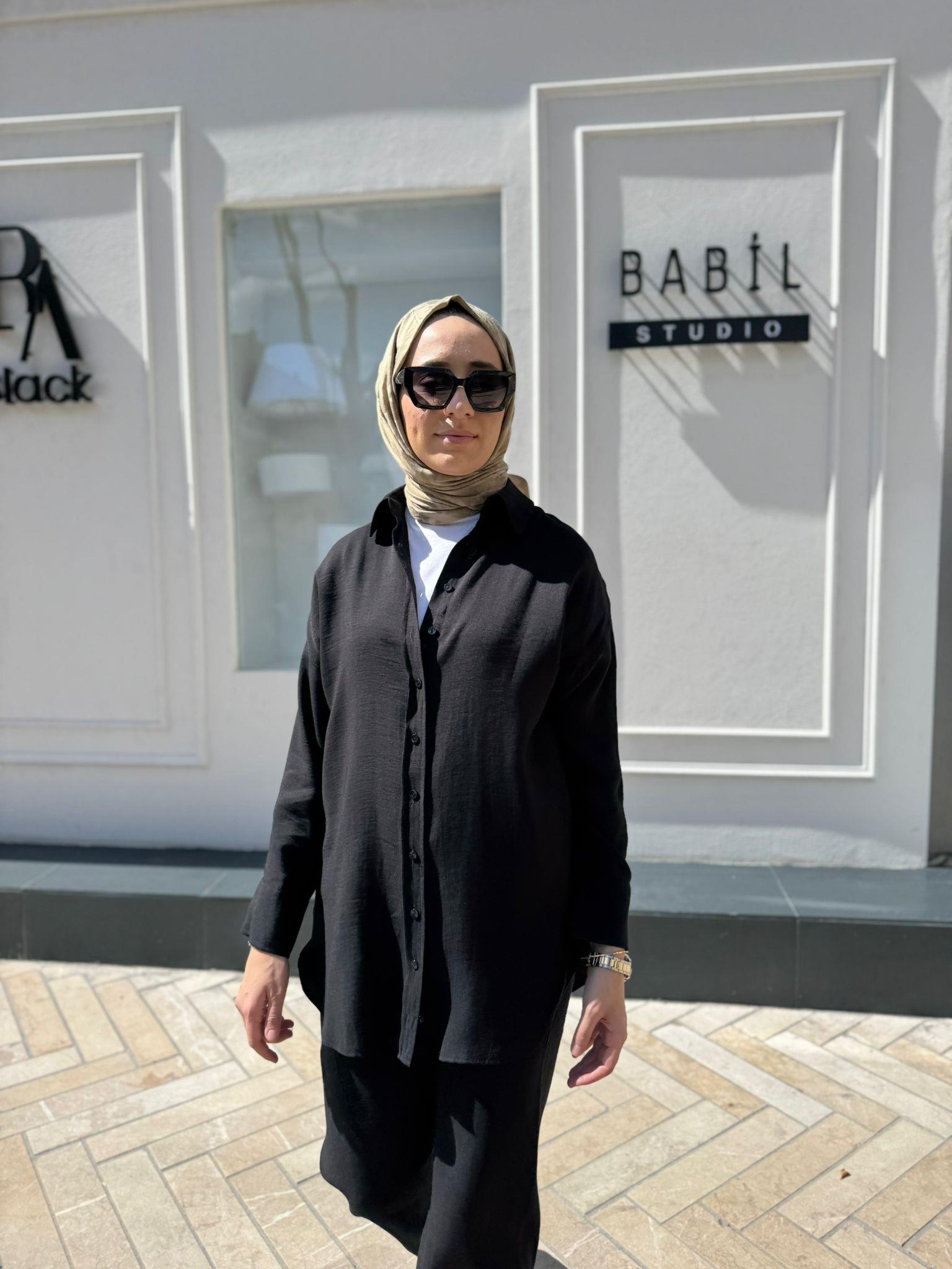 TD33040 Vera Kadın Pantolonlu Takım Siyah