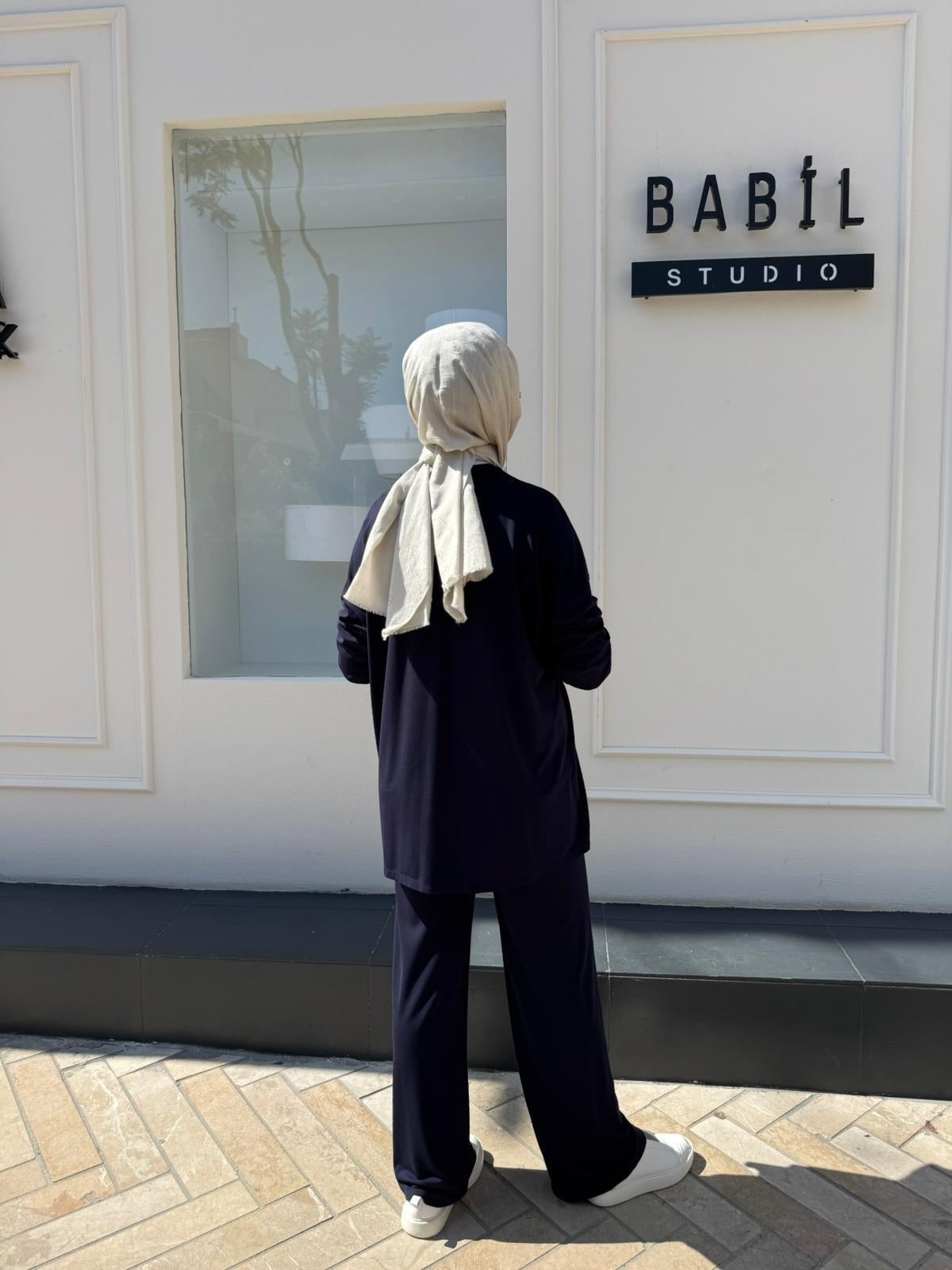 TD3652 Modal Penye Kumaş Basic Kadın Takım Lacivert