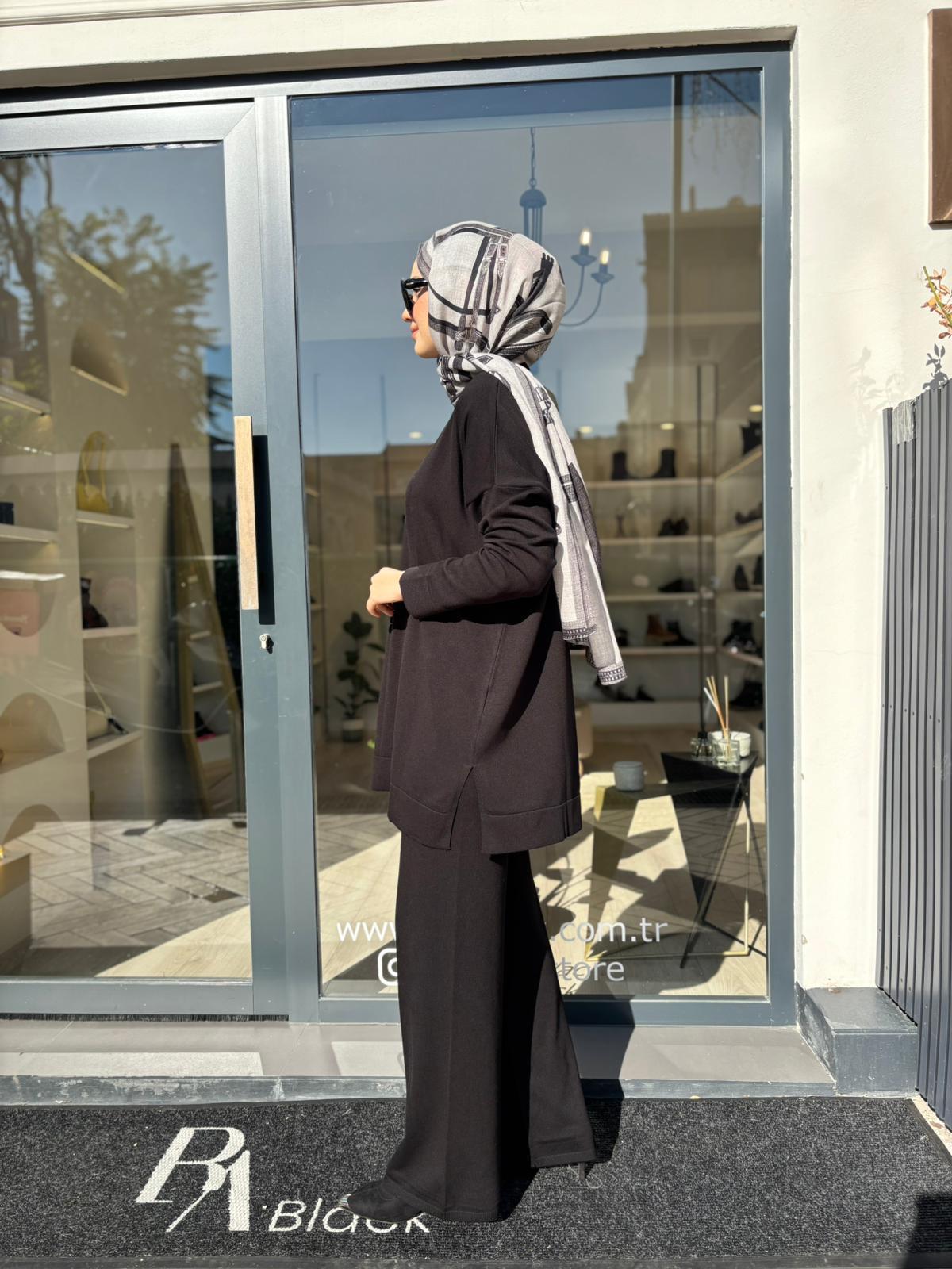 TD3799 Voleta Kadın Takım Siyah