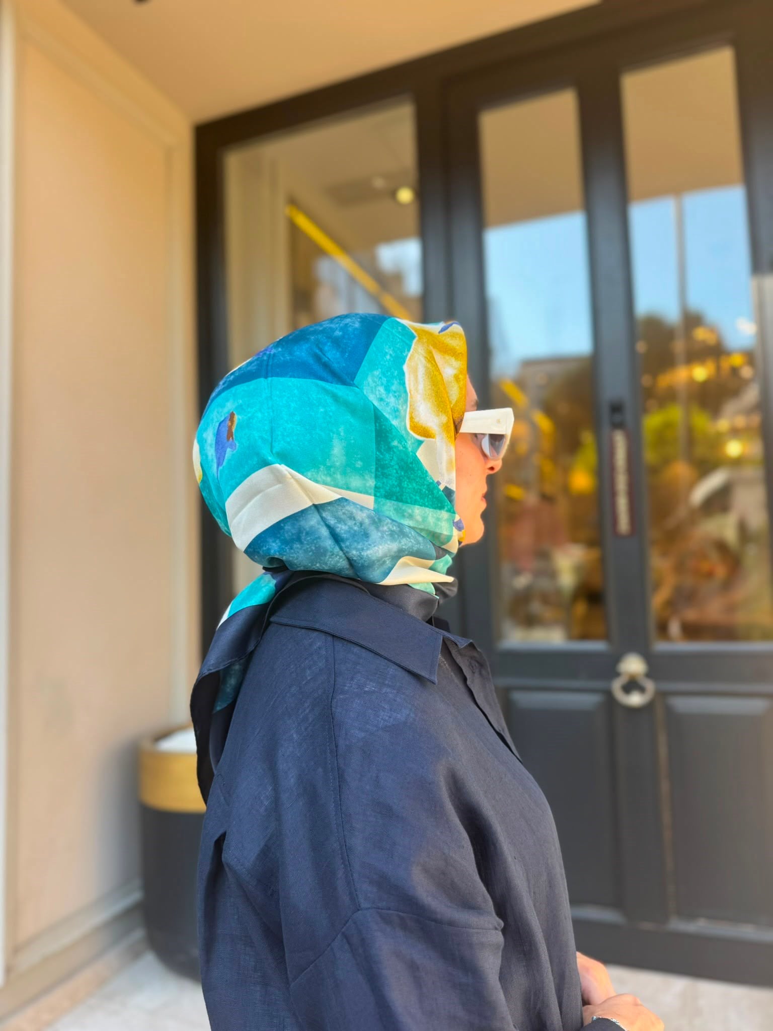 TD4269 Keten Kadın Pantolonlu Takım Lacivert