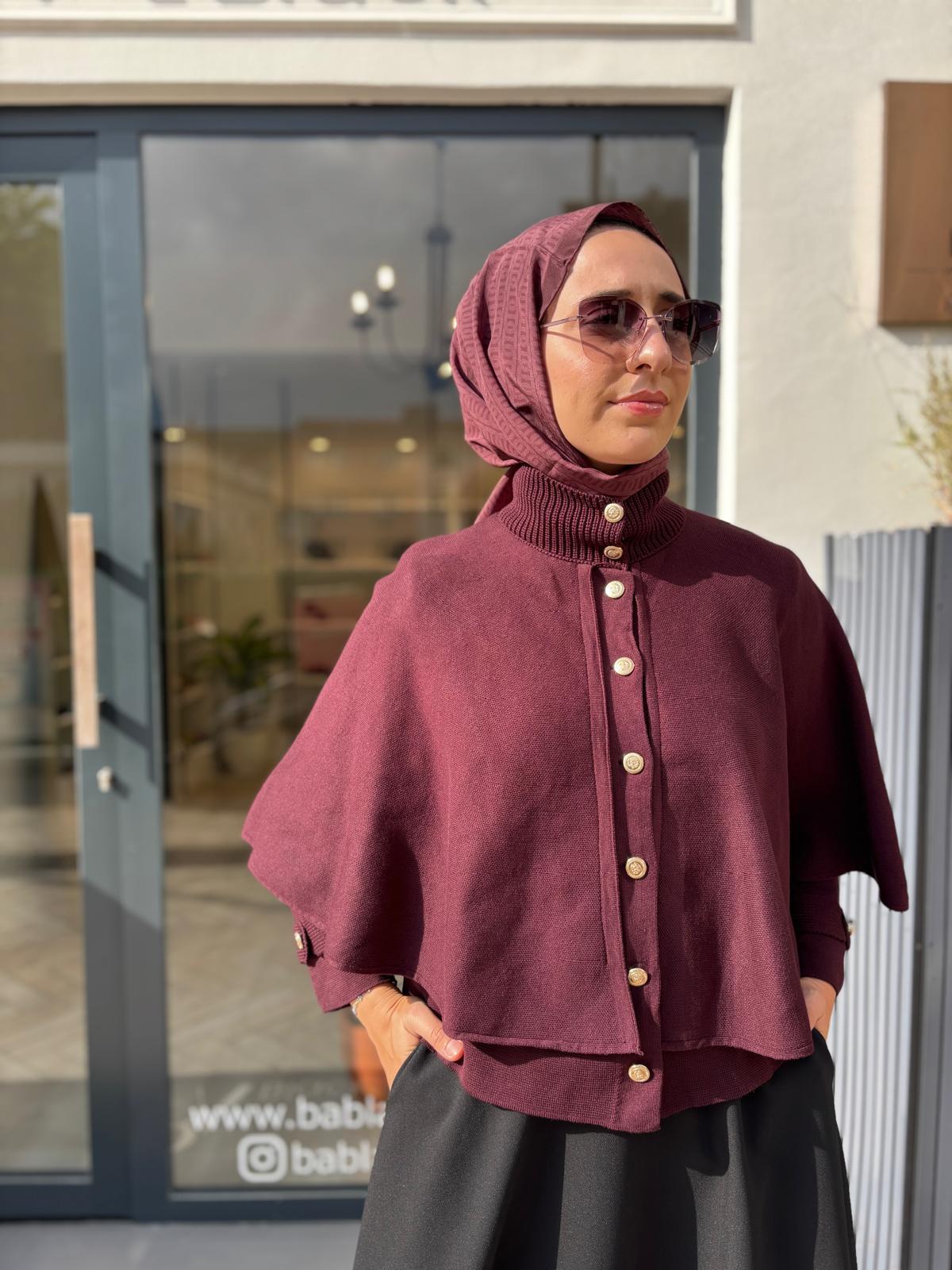 TD440 Daphne Çelik Örme Kadın Hırka Bordo