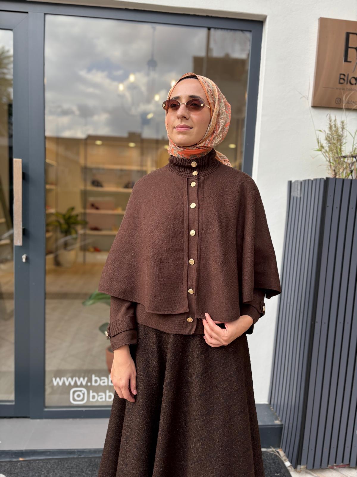 TD440 Daphne Çelik Örme Kadın Hırka Kahve
