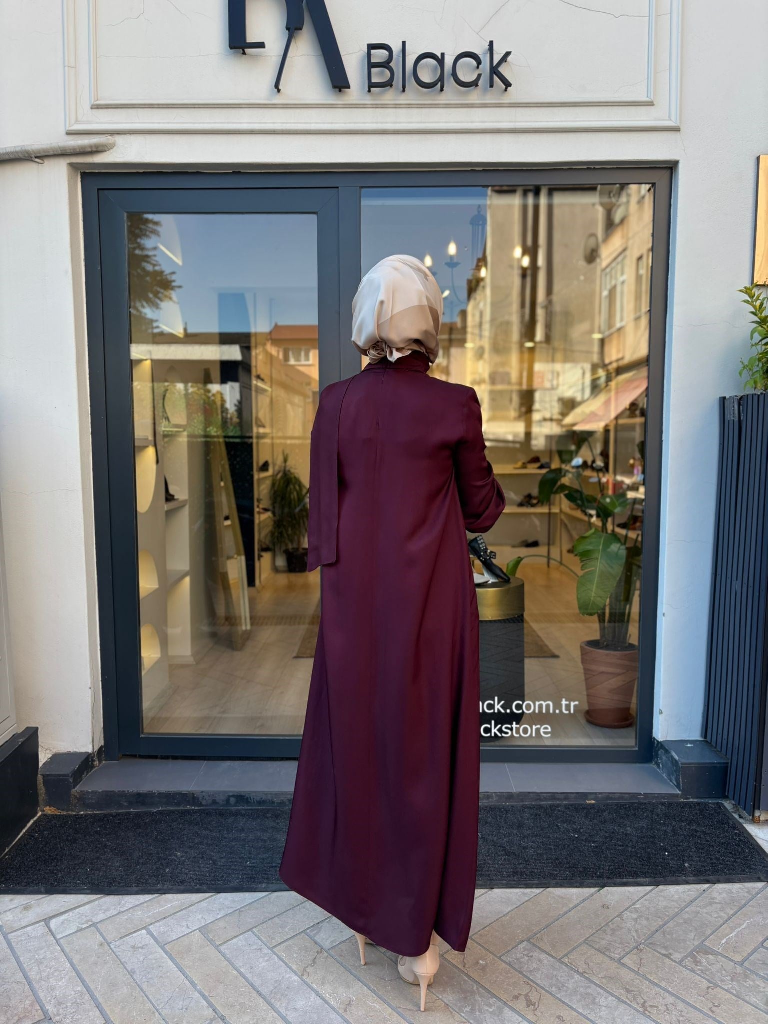 TD4421 Marly Kadın Elbise Bordo
