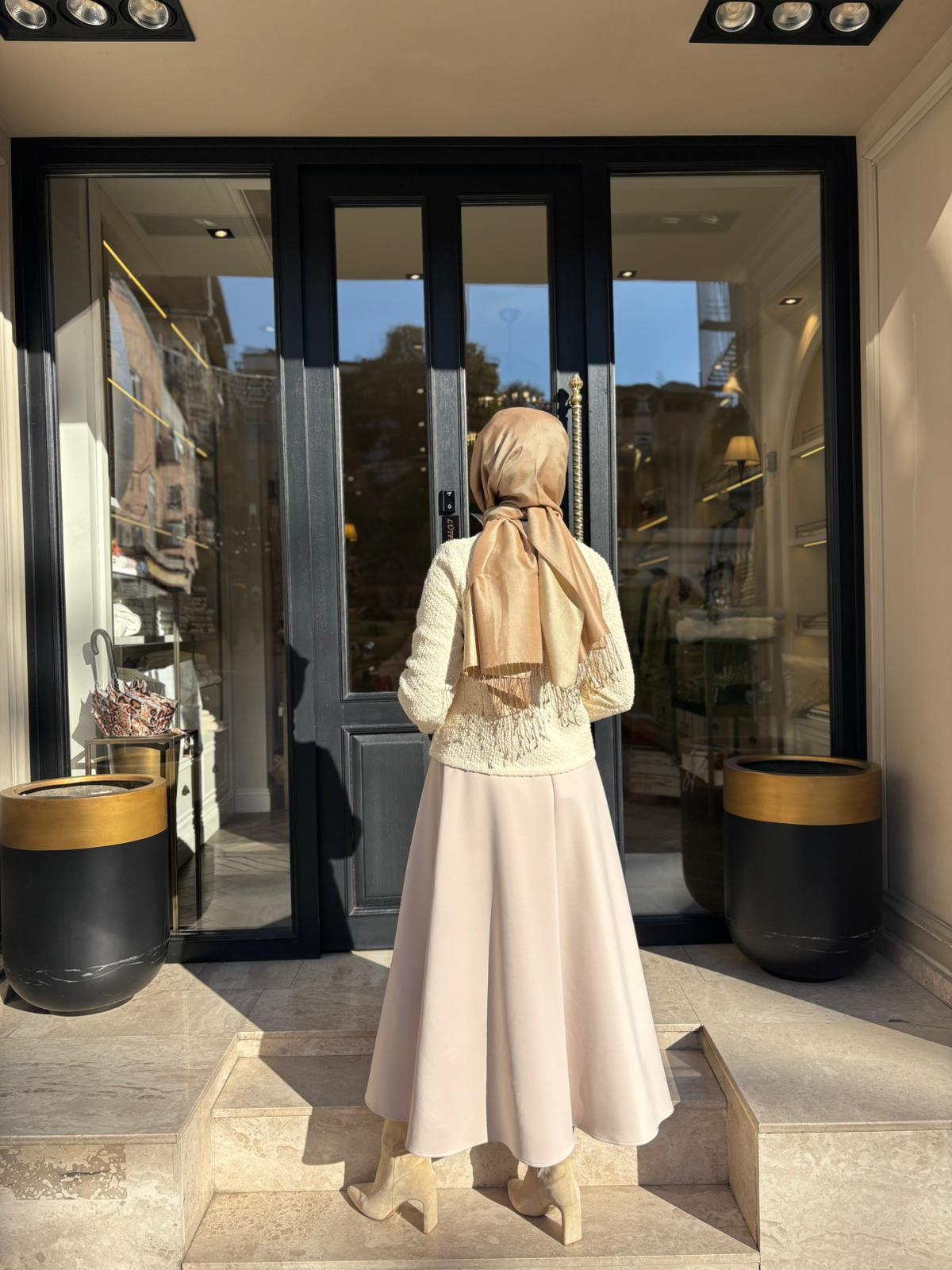 TD4601 Verona Dokulu Kadın Hırka Beyaz