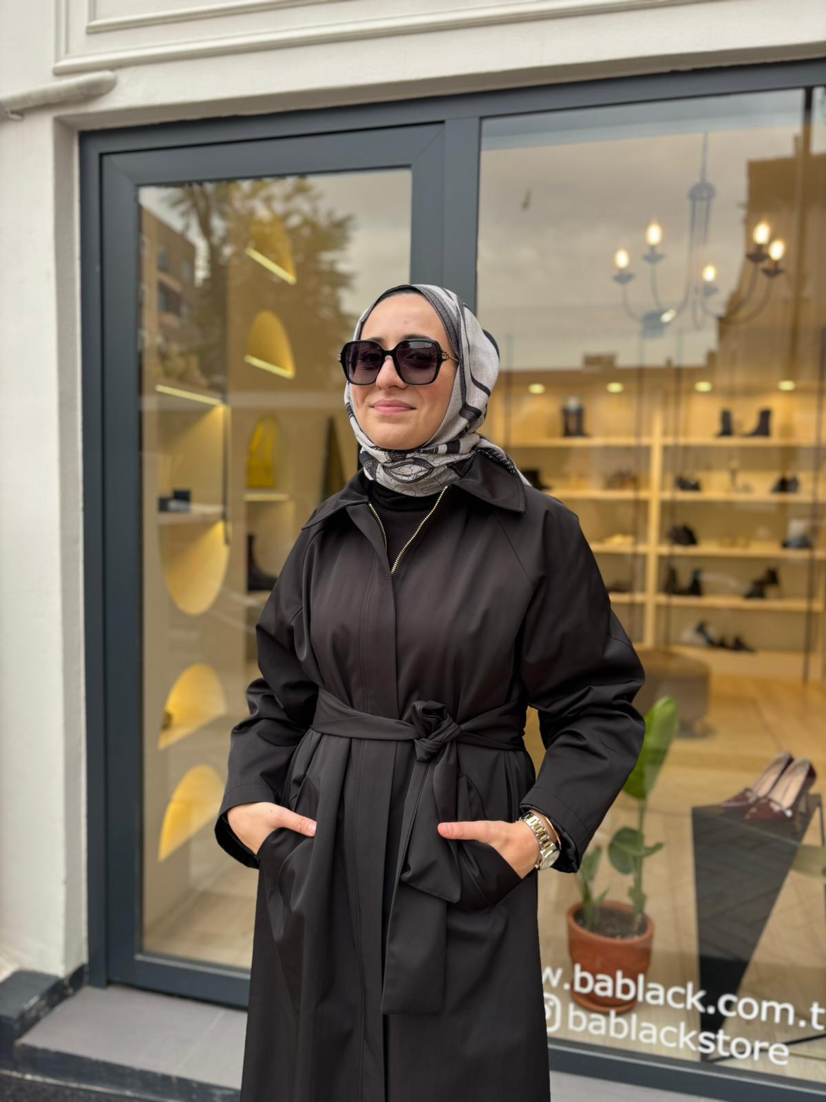 TD4622 Alera Kadın Trençkot Siyah