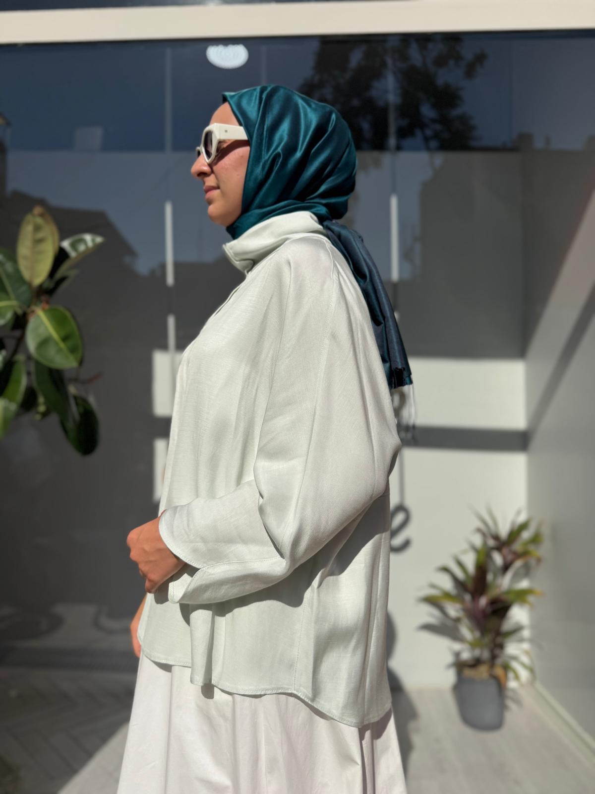 Yaka İşleme Detaylı Kadın Tunik Mint