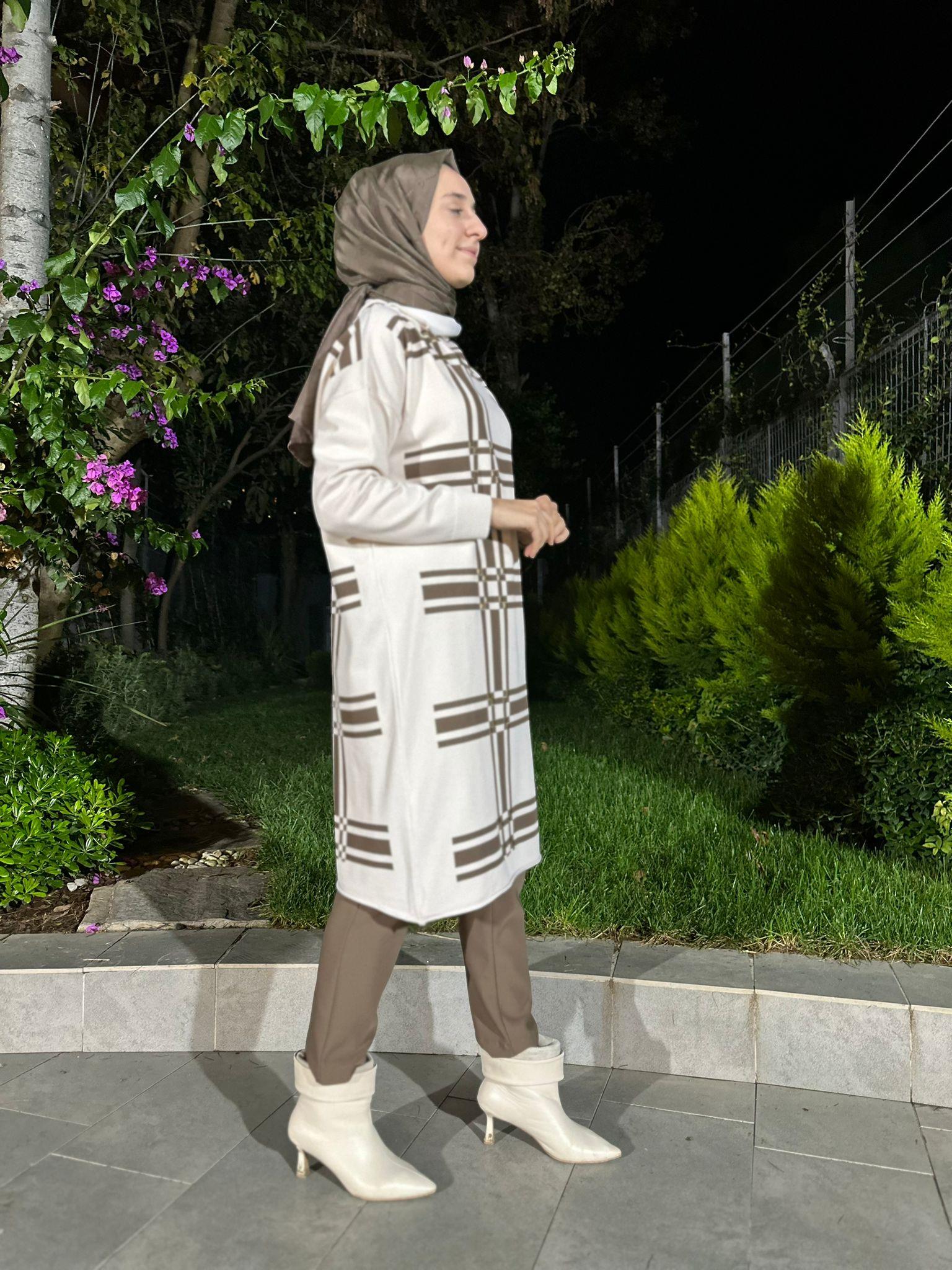 Zımbalı Triko Tunik Taş Rengi