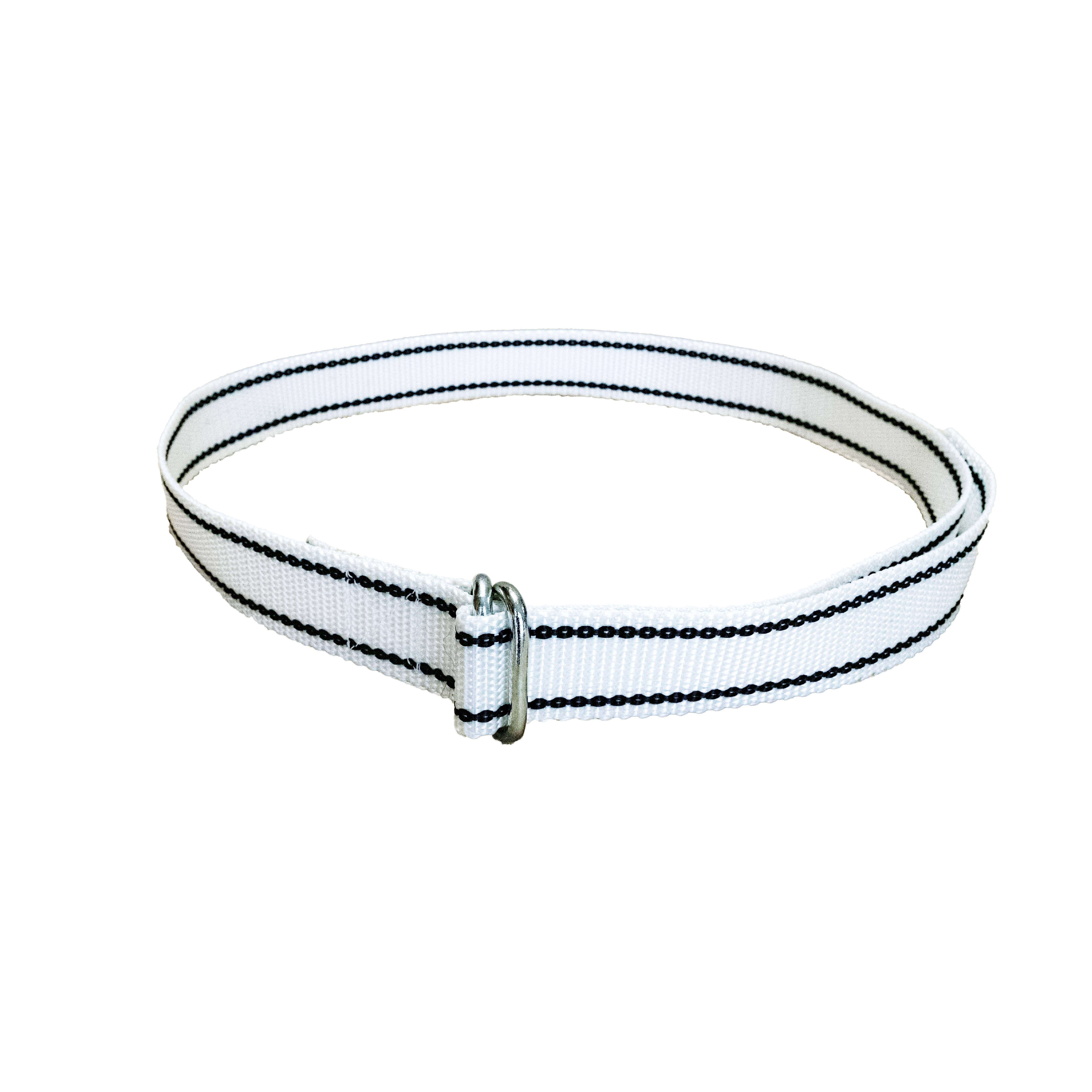 BOYUN ASKI KAYIŞI BEYAZ SİYAH OVAL TOKALI (160 cm)