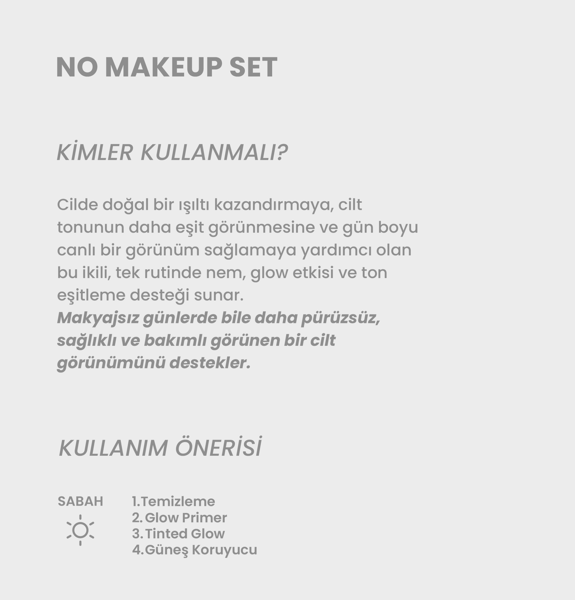 No Makeup Set