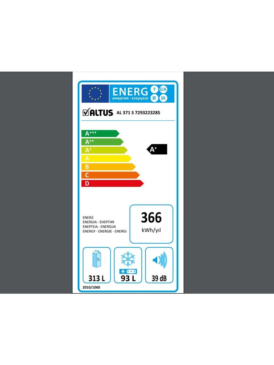 Altus AL 371 SNE Çift Kapılı No Frost Buzdolabı