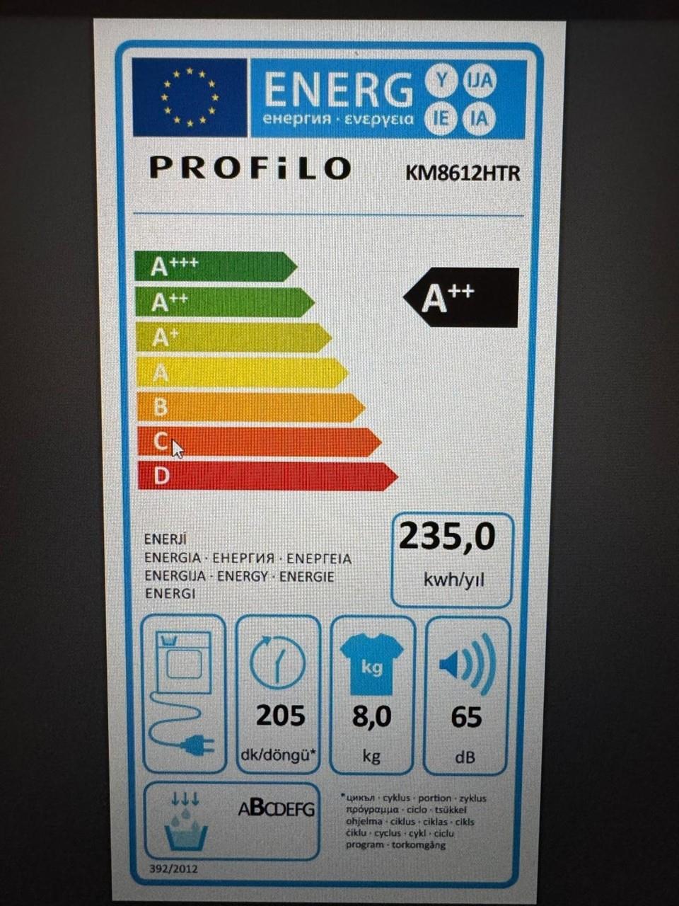 Profilo KM8612HTR 8 kg Çamaşır Kurutma Makinesi