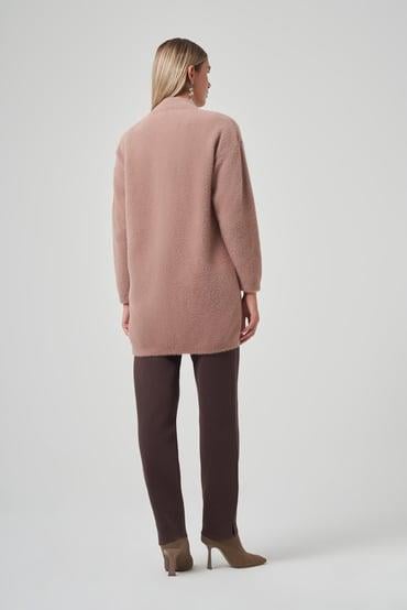  Nakış İşlemeli Hırka - Vizon