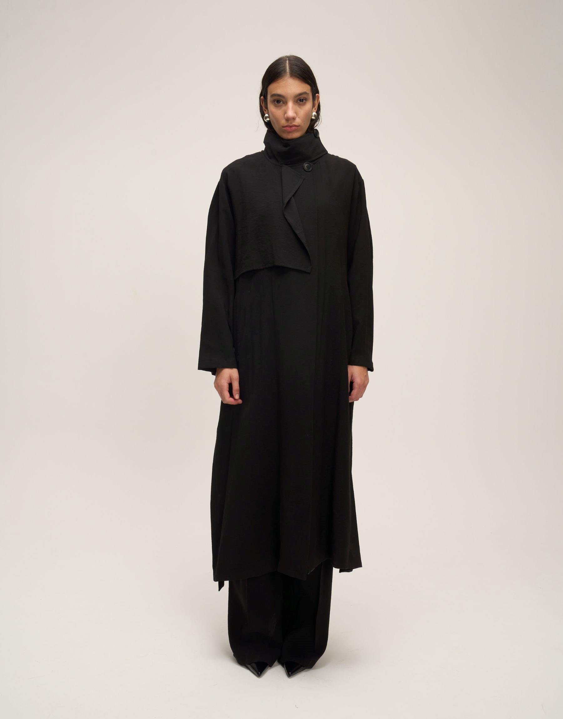 Aller Detaylı Modal Trenç Siyah