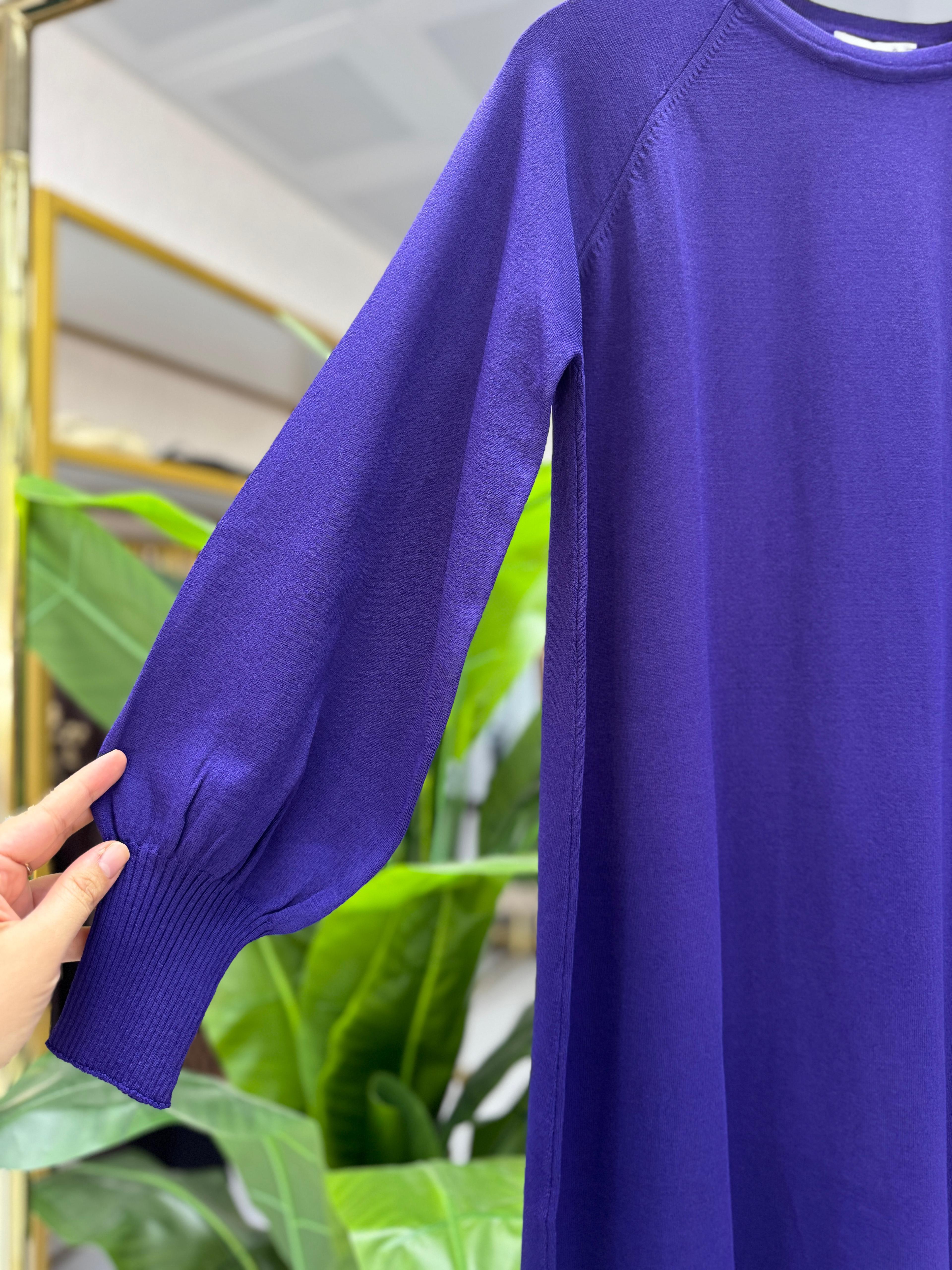 Balon Kol Merserize Tunik Mor