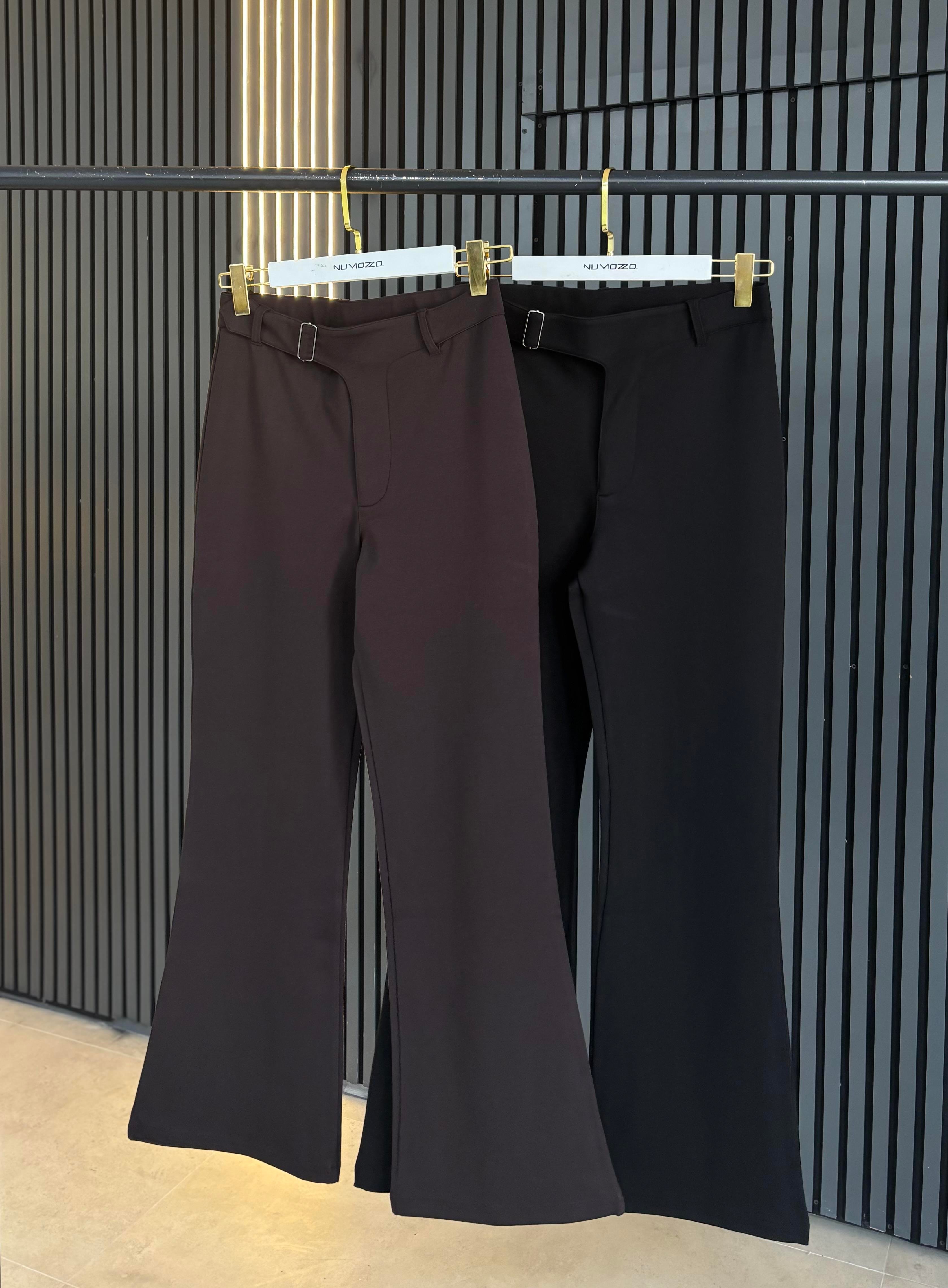 BELİ KEMER DETAYLI TAYT PANTOLON