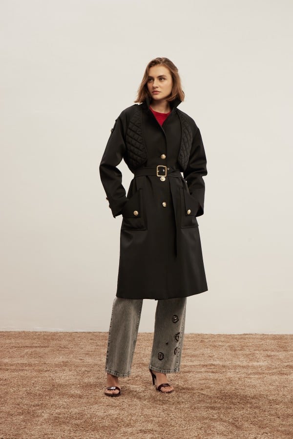 CALVİN TRENÇKOT SİYAH