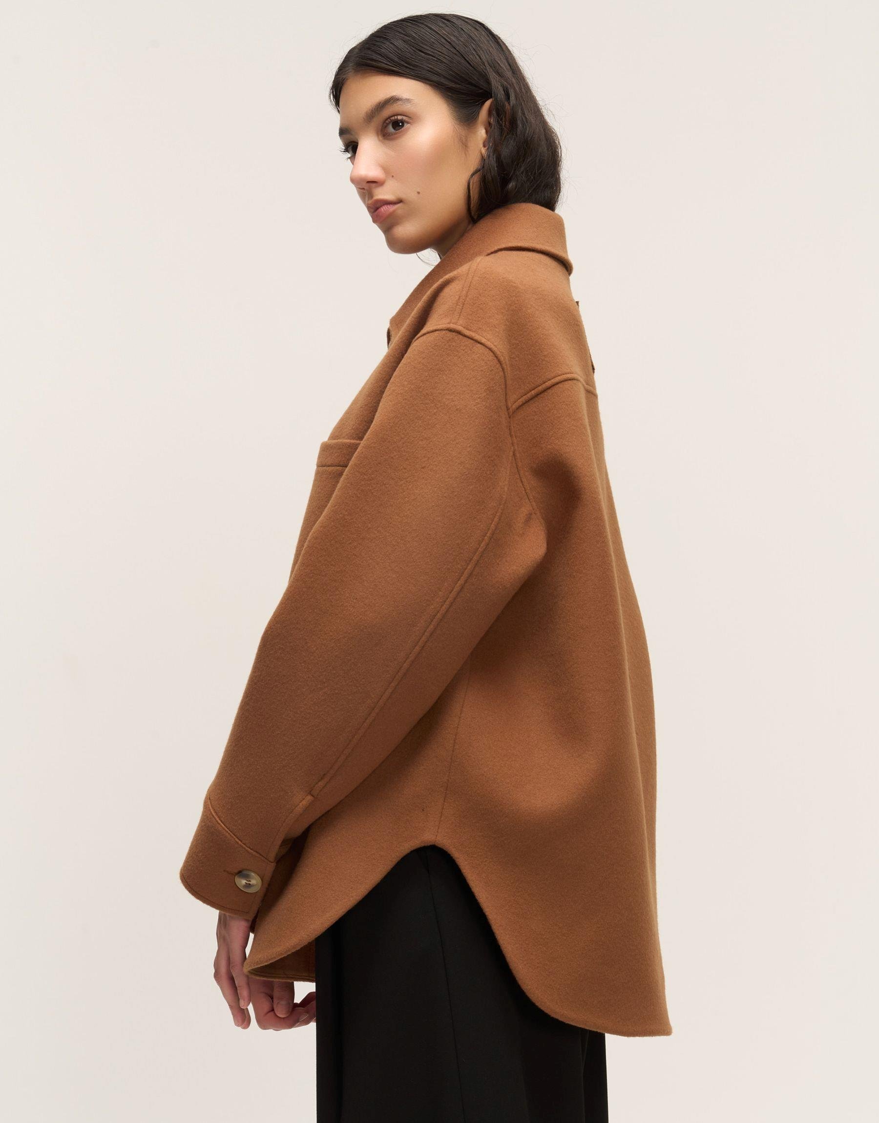 Cepli Kaşe Ceket Camel