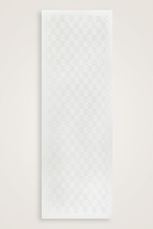 Dama Desen Beyaz Naia Pamuk Şal 