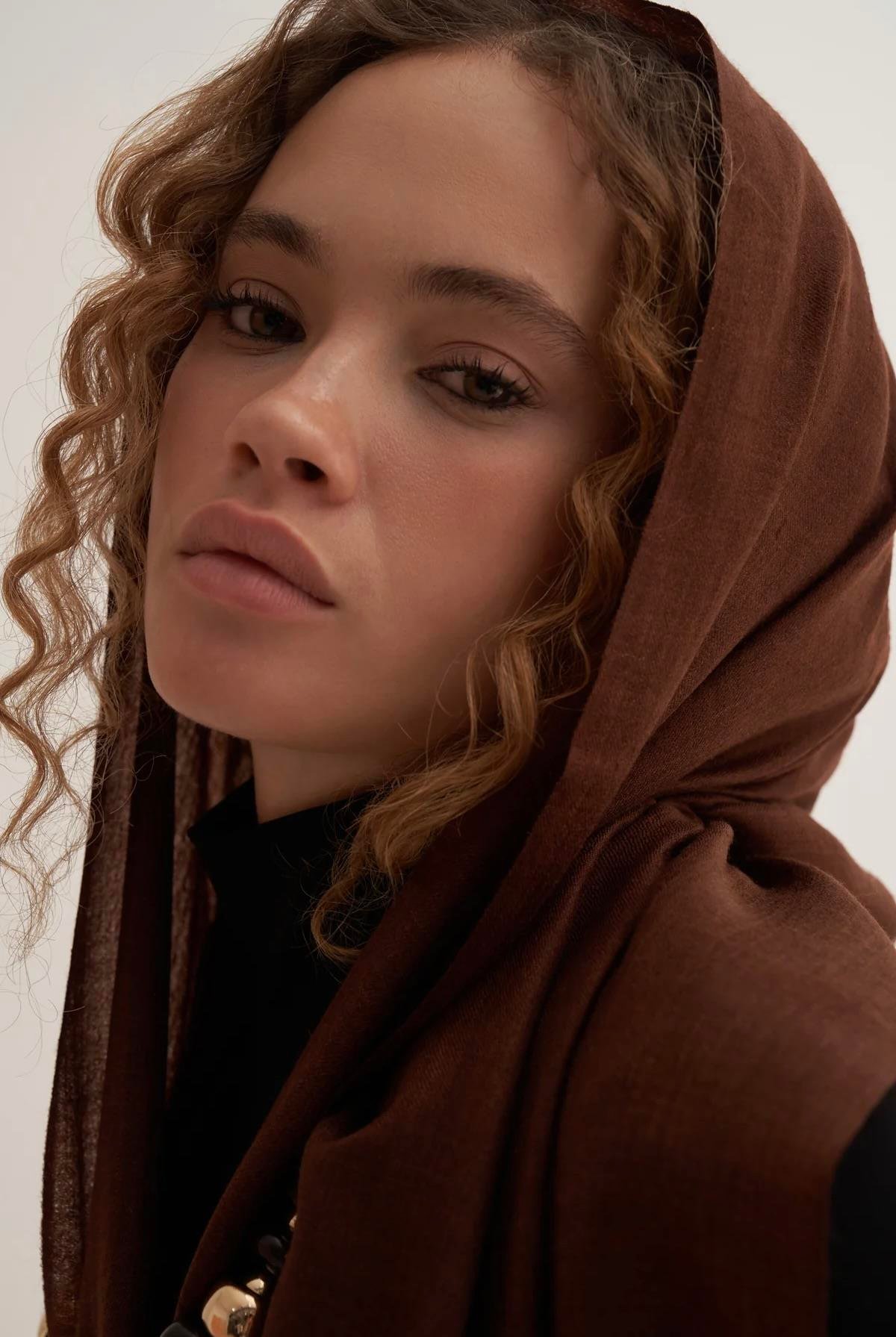 Dark Brown Soft Wool