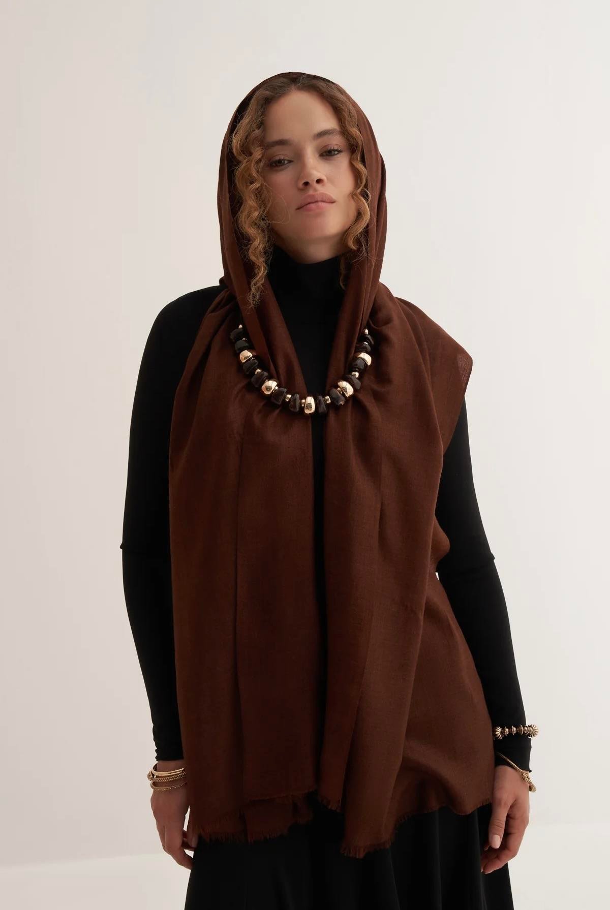 Dark Brown Soft Wool