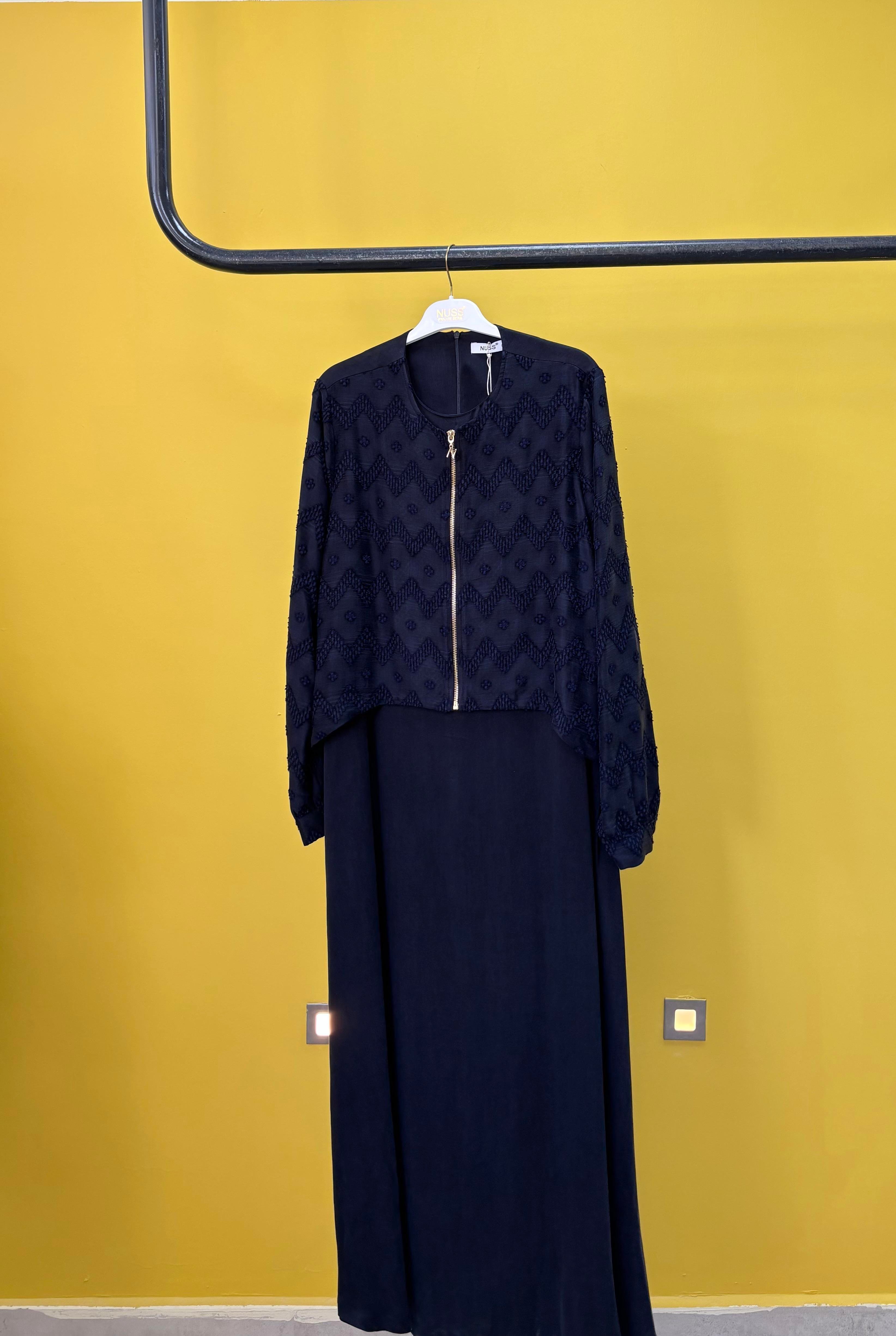 Desenli İpek Qupra Elbise