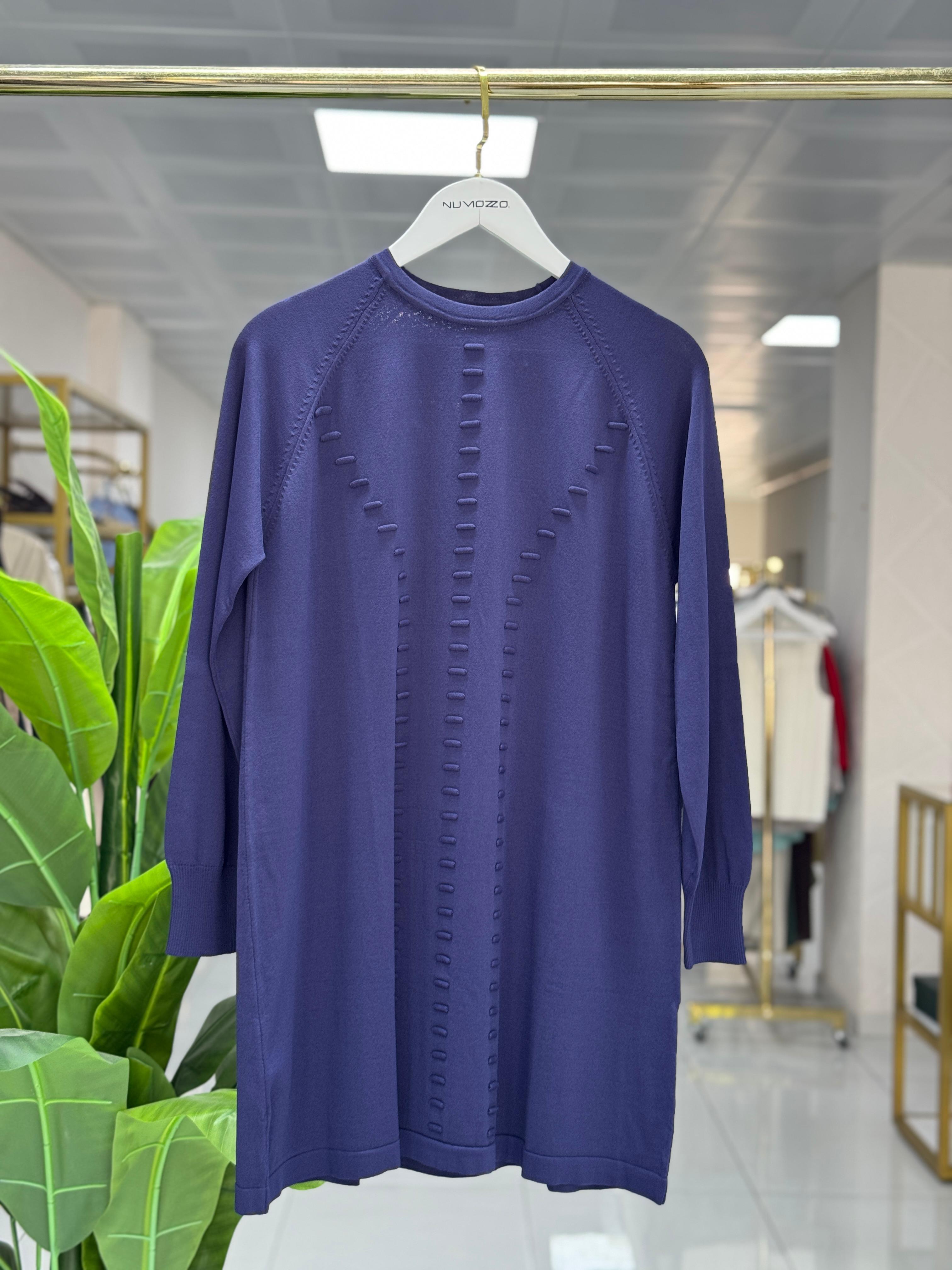 Desenli Tunik Lacivert