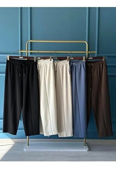Elegance Beli Lastikli Dar Paça Pantolon