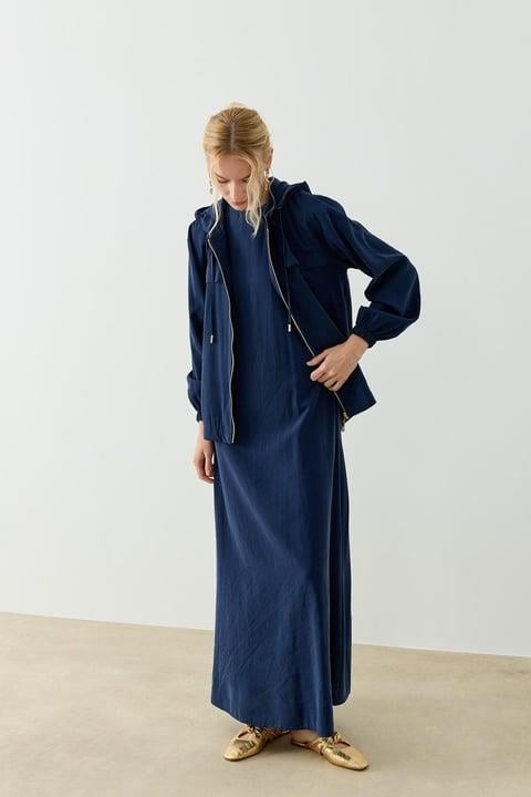 ELISA ELBİSE TAKIM LACİVERT