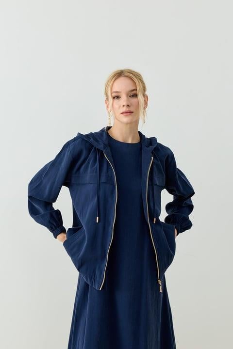 ELISA ELBİSE TAKIM LACİVERT