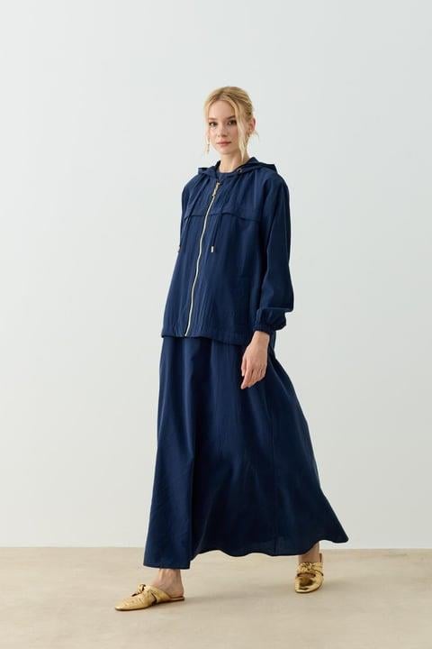 ELISA ELBİSE TAKIM LACİVERT