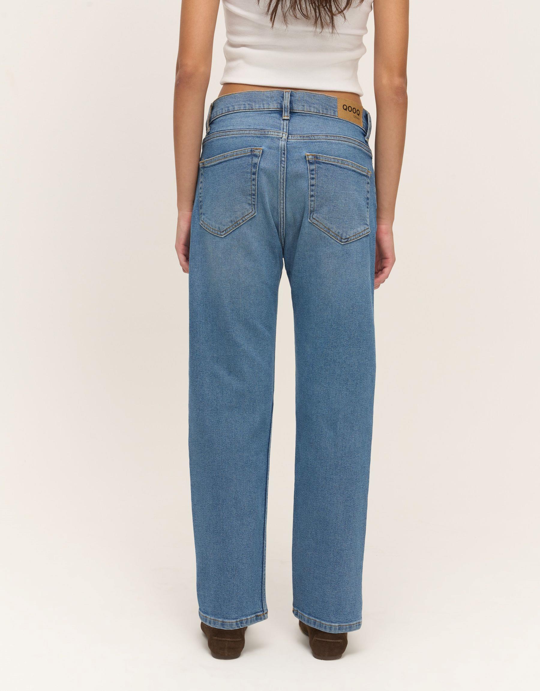 Fit Denim Pantolon Mavi