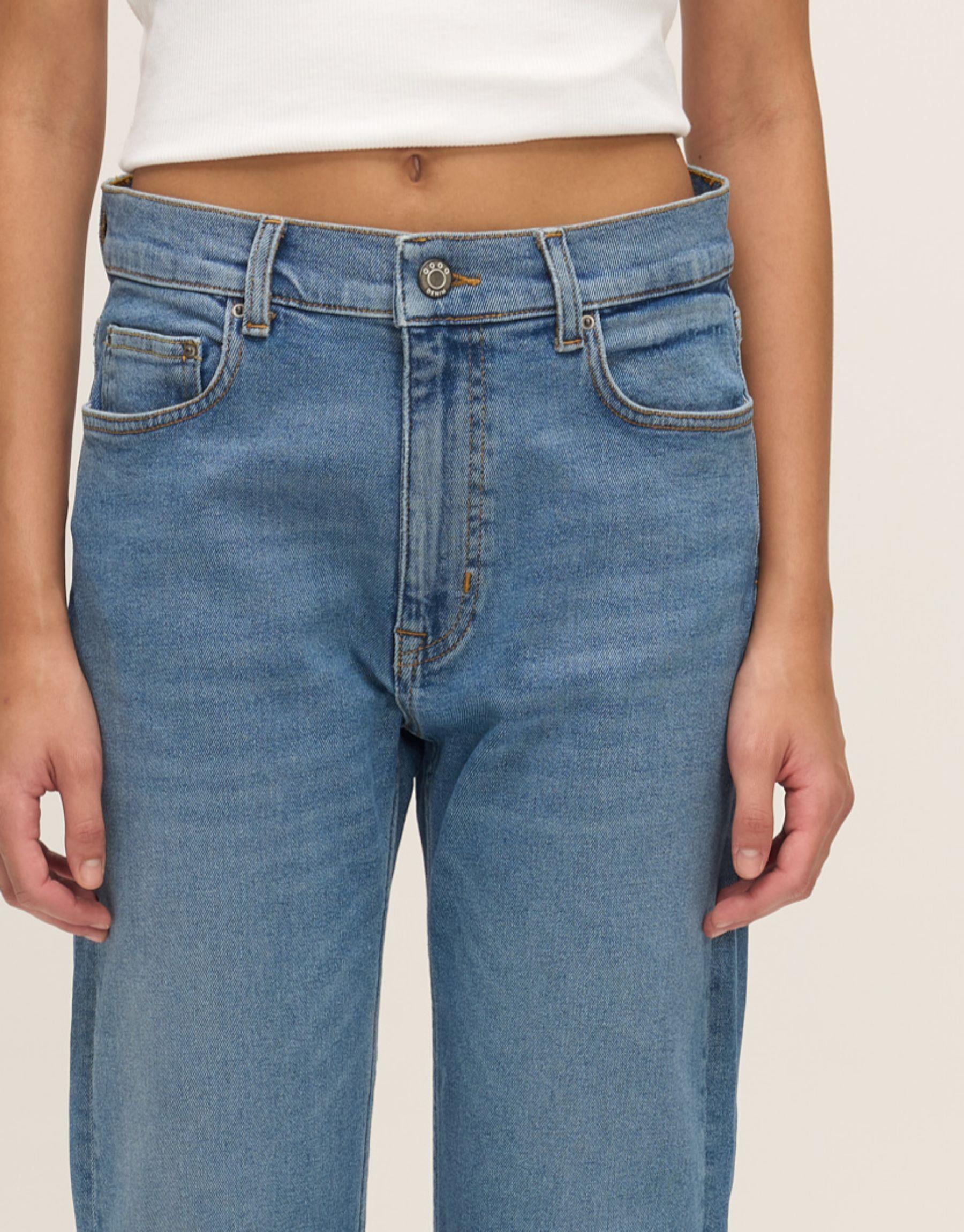 Fit Denim Pantolon Mavi