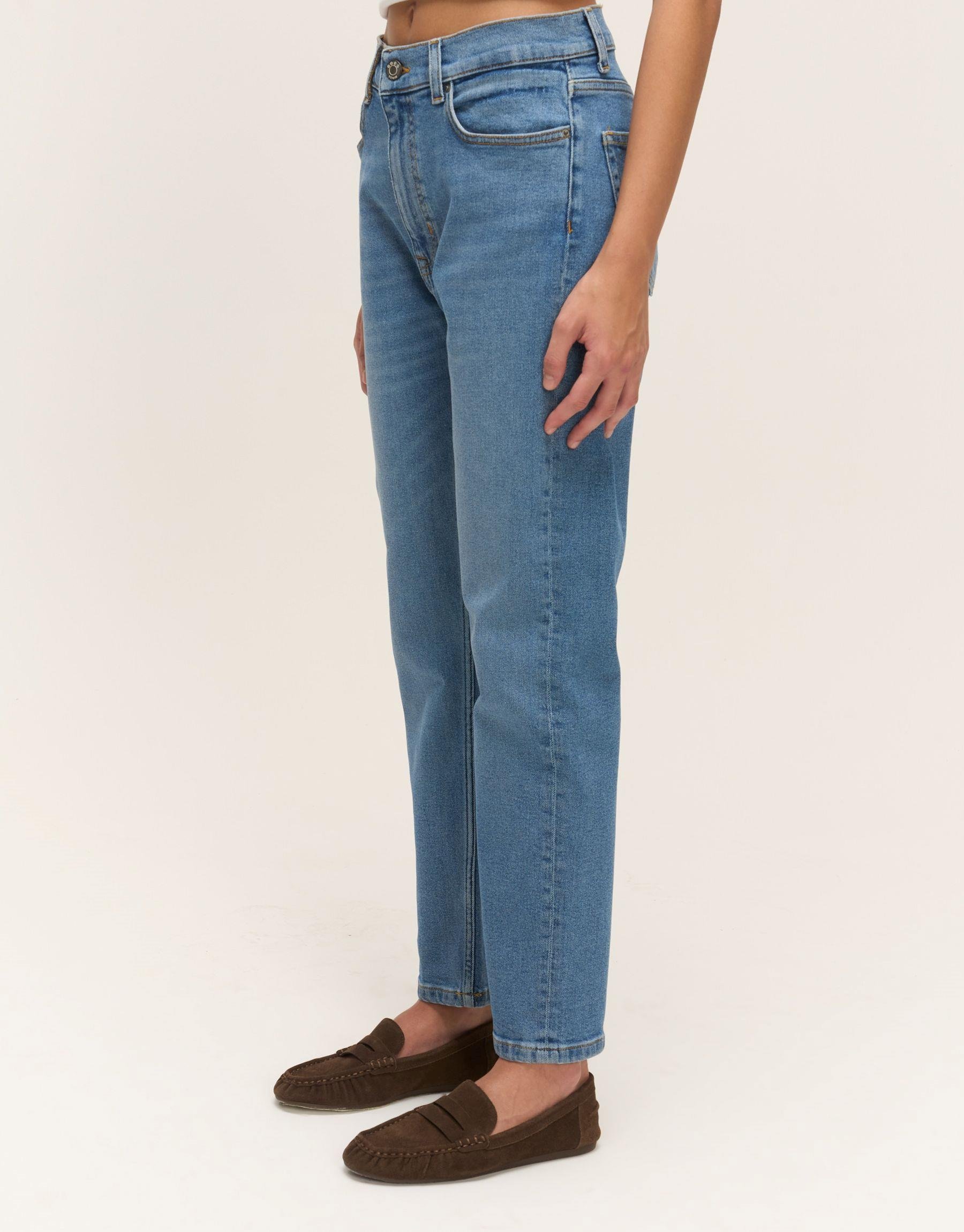 Fit Denim Pantolon Mavi