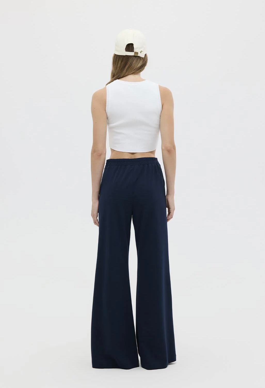 Fit Kesim Örme Pantolon Lacivert